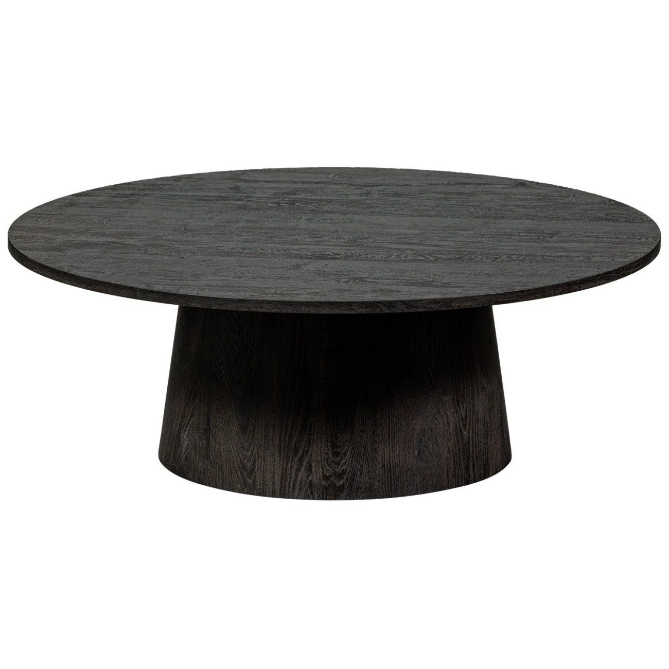 WOOOD Couchtisch Ativ aus Holz Dunkelbraun, Ø 100 cm