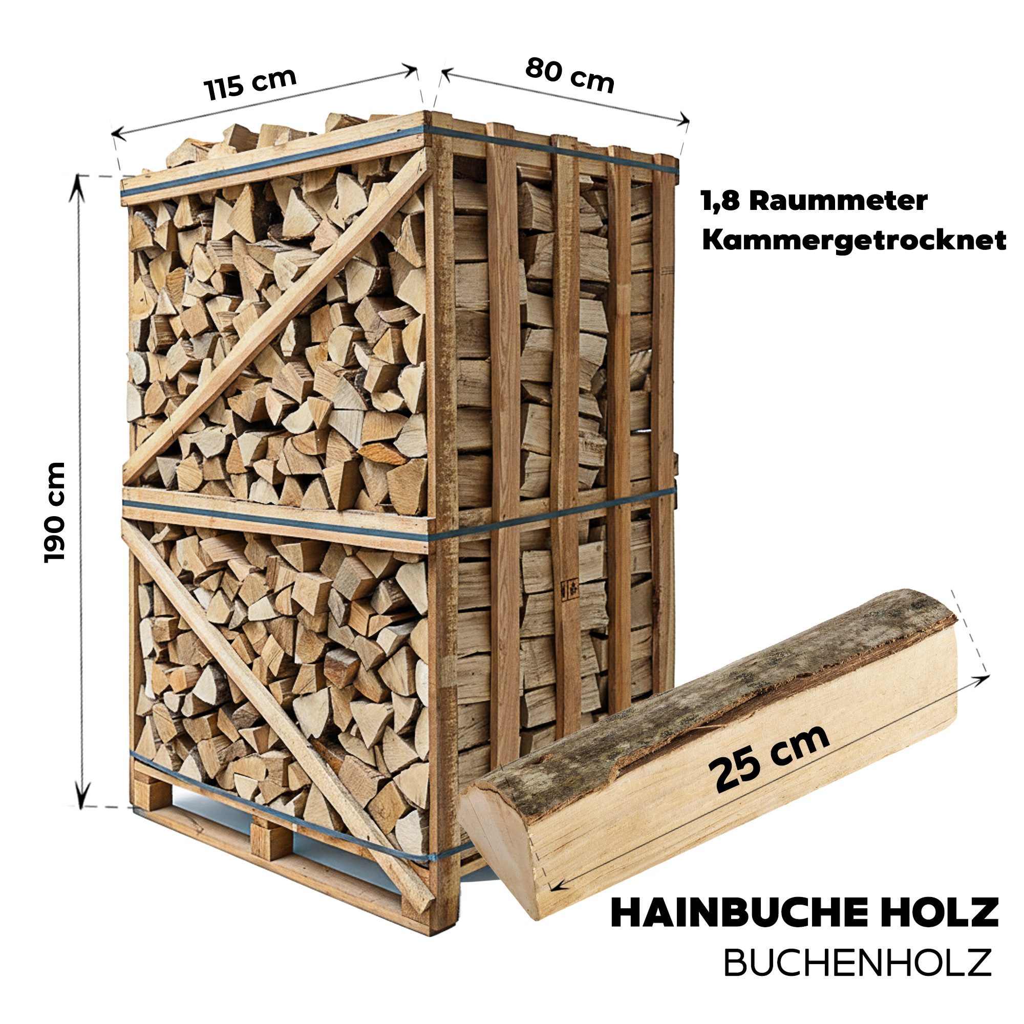 Neandertaler Feuer Kaminholz Brennholz Buche Hartholz Raummeter Box Palette günstig online kaufen