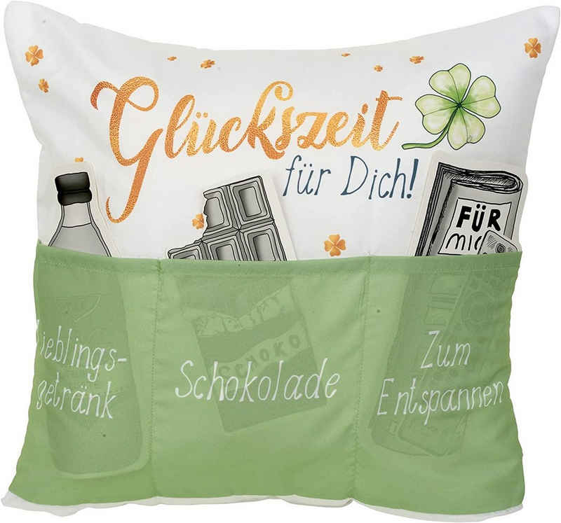 HERGO Creation Dekokissen Sofahelden Kissen Glückszeit