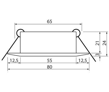 SEBSON LED Einbaustrahler Einbaustrahler Alu mit GU10 Fassung, Lochdurchmesser 65mm - 12er Set