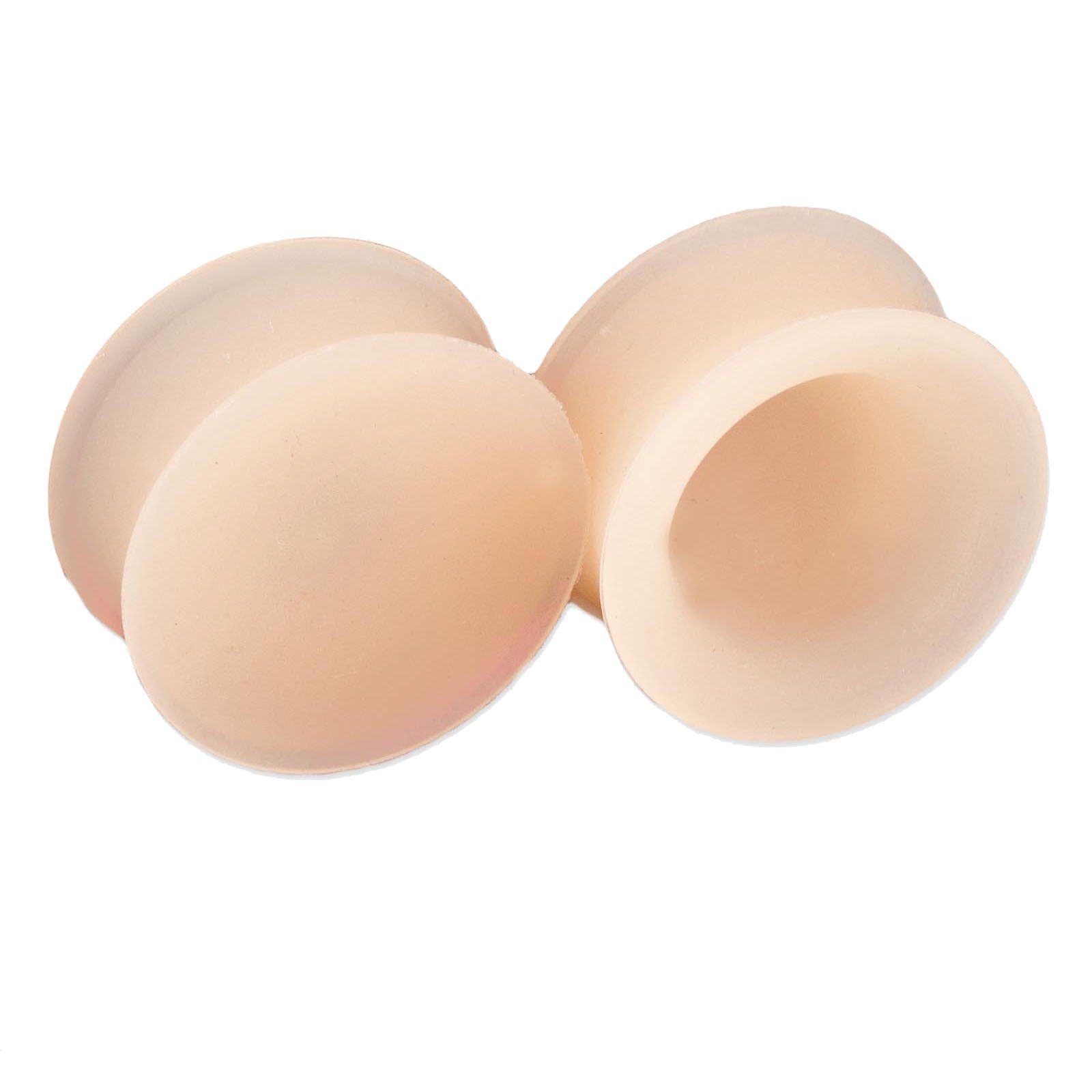 viva-adorno Plug 1 Stück Silikon Ohr Piercing Natur Retainer Hider Haut, Fl günstig online kaufen