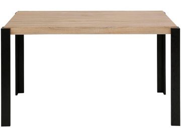 loft24 Esstisch Charlotte, Tischplatte in Eichenoptik, Scandi Design, Breite 120 cm