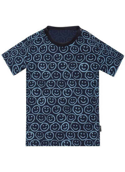 Trigema T-Shirt TRIGEMA T-Shirt mit Allover-Smiley-Print (1-tlg)