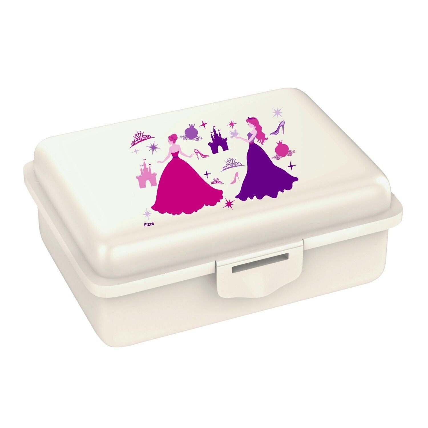 Fizzii Lunchbox bunte Brotdose 18 x 13 x 7 cm, Polyethylen, mit Innengefach zum Rausnehmen