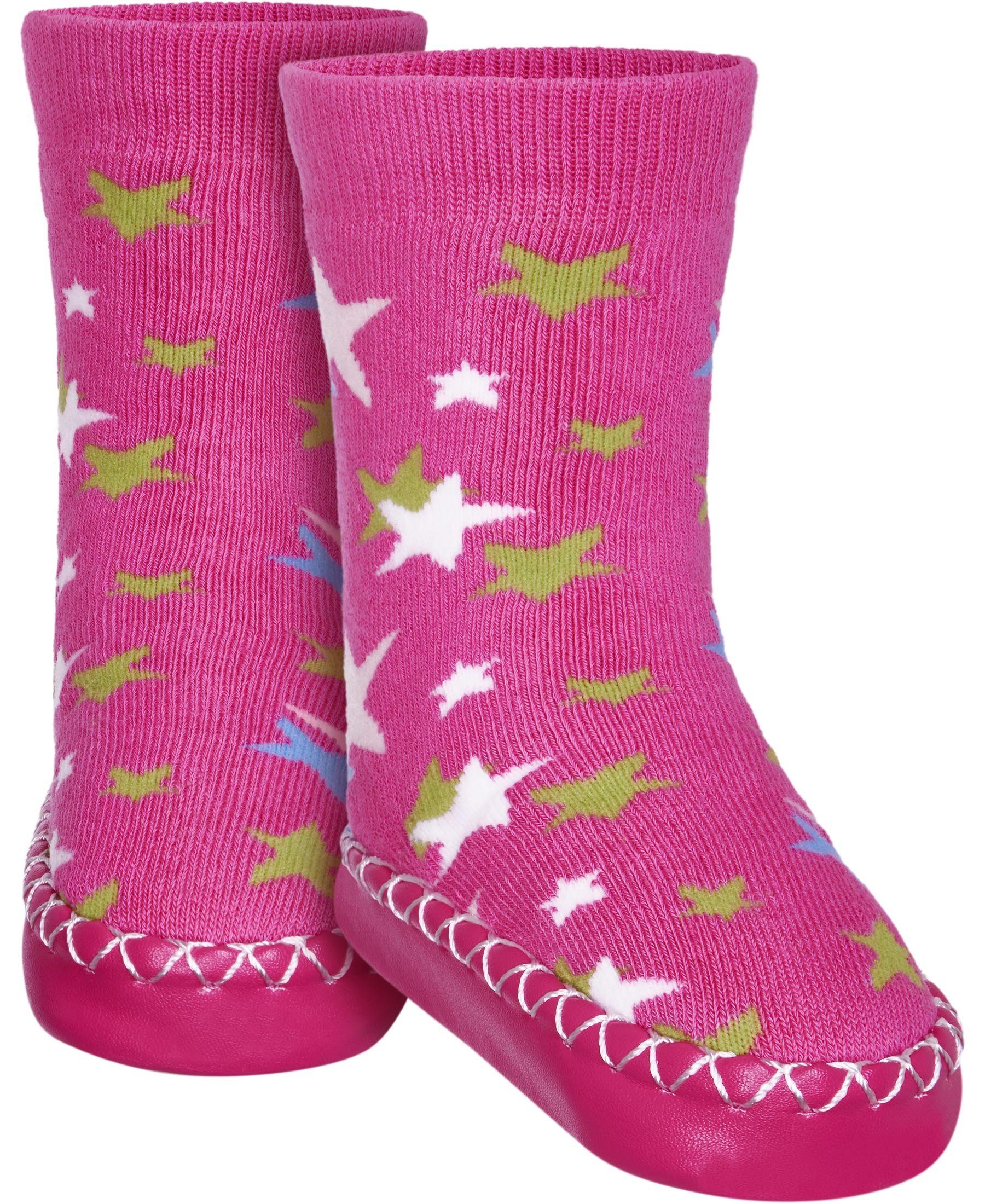 Playshoes Hüttenschuh Sterne Hausschuh