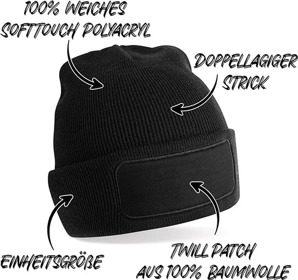 Herzbotschaft Beanie Strickmütze mit Spruch N´Scheiss günstig online kaufen