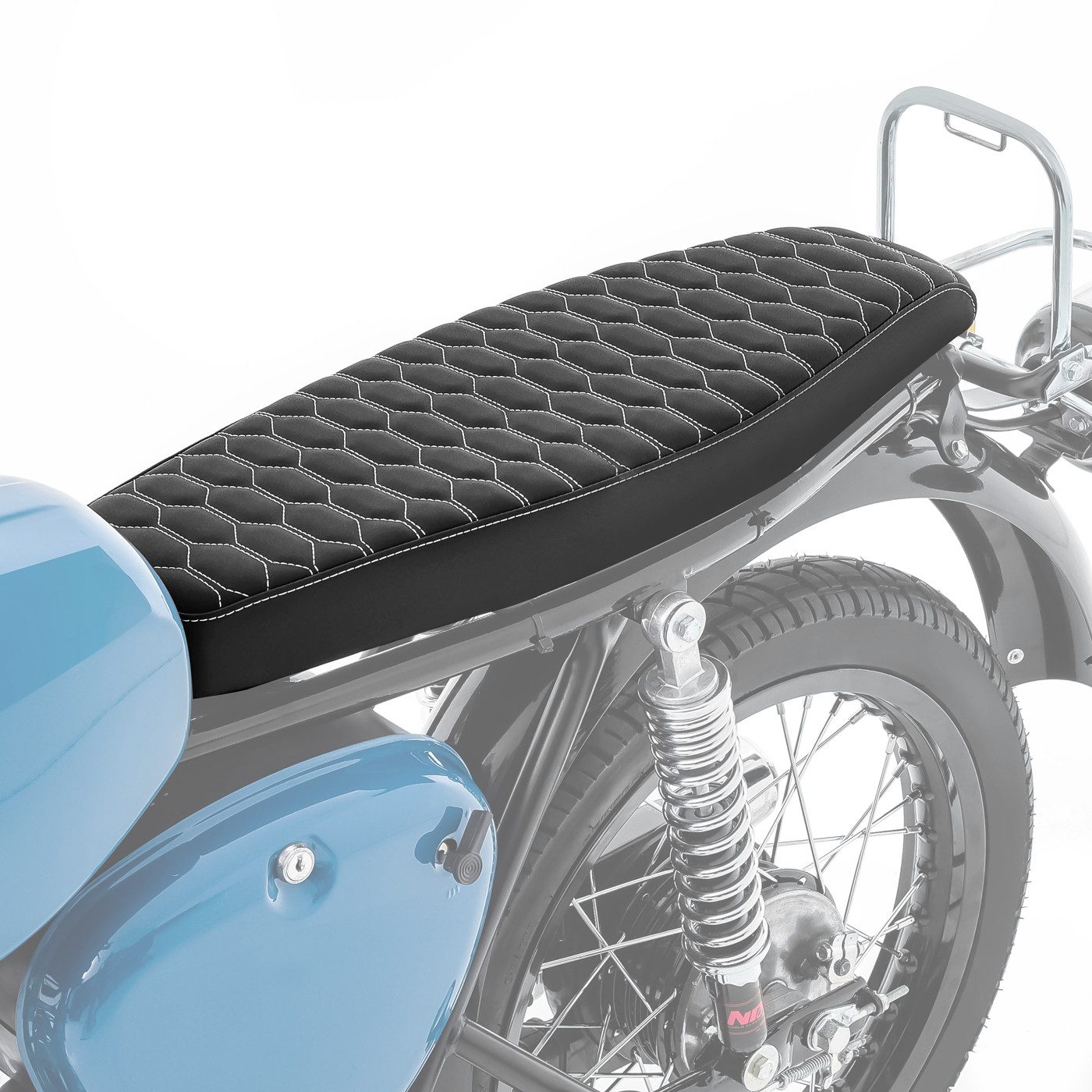 Craftride Sitzbank Sitzbank flach für Simson S51 S50 S70 Sitz # VN5 Wabendesign schwarz