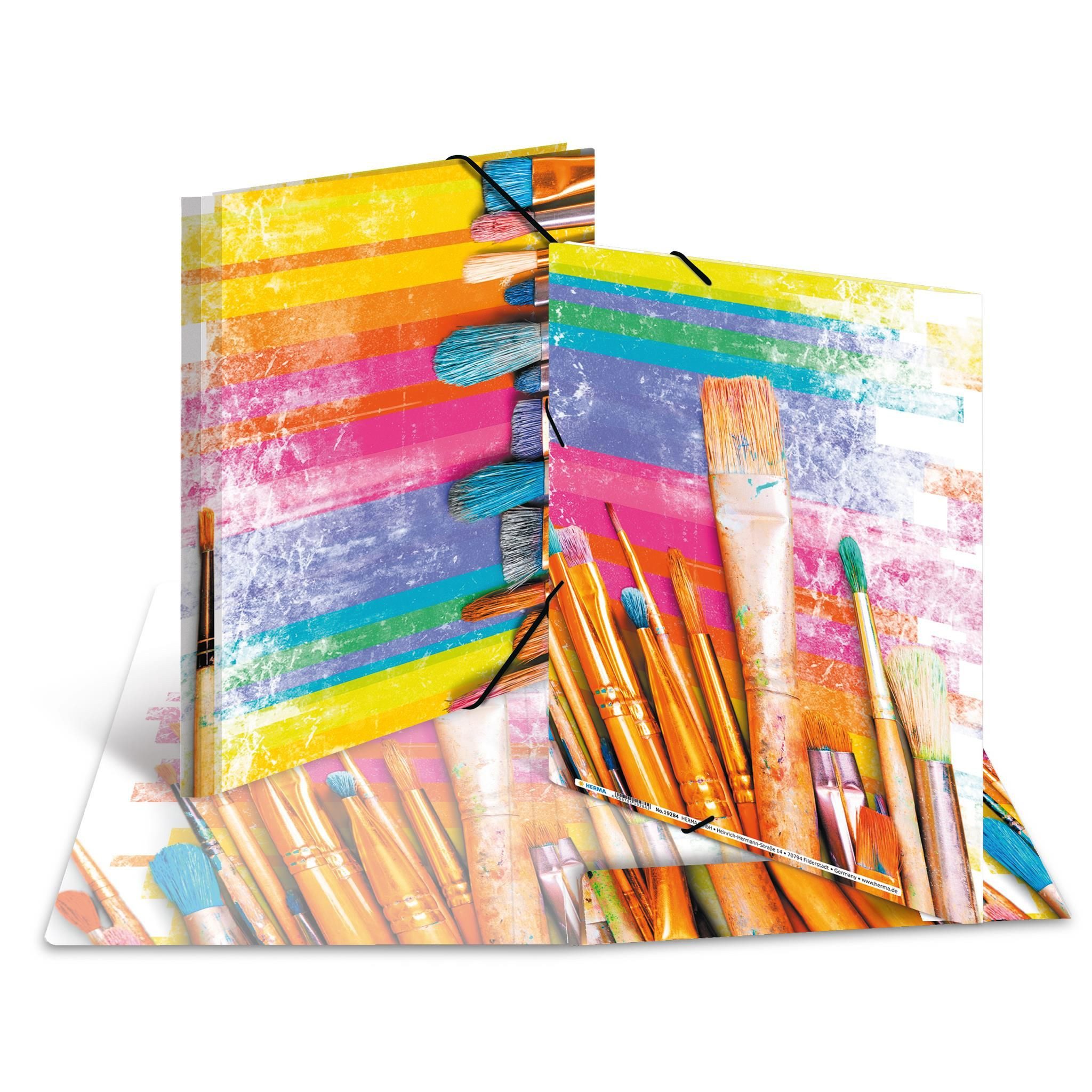 HERMA Organisationsmappe Herma Sammelmappe Eckspanner Karton A4 Pinsel