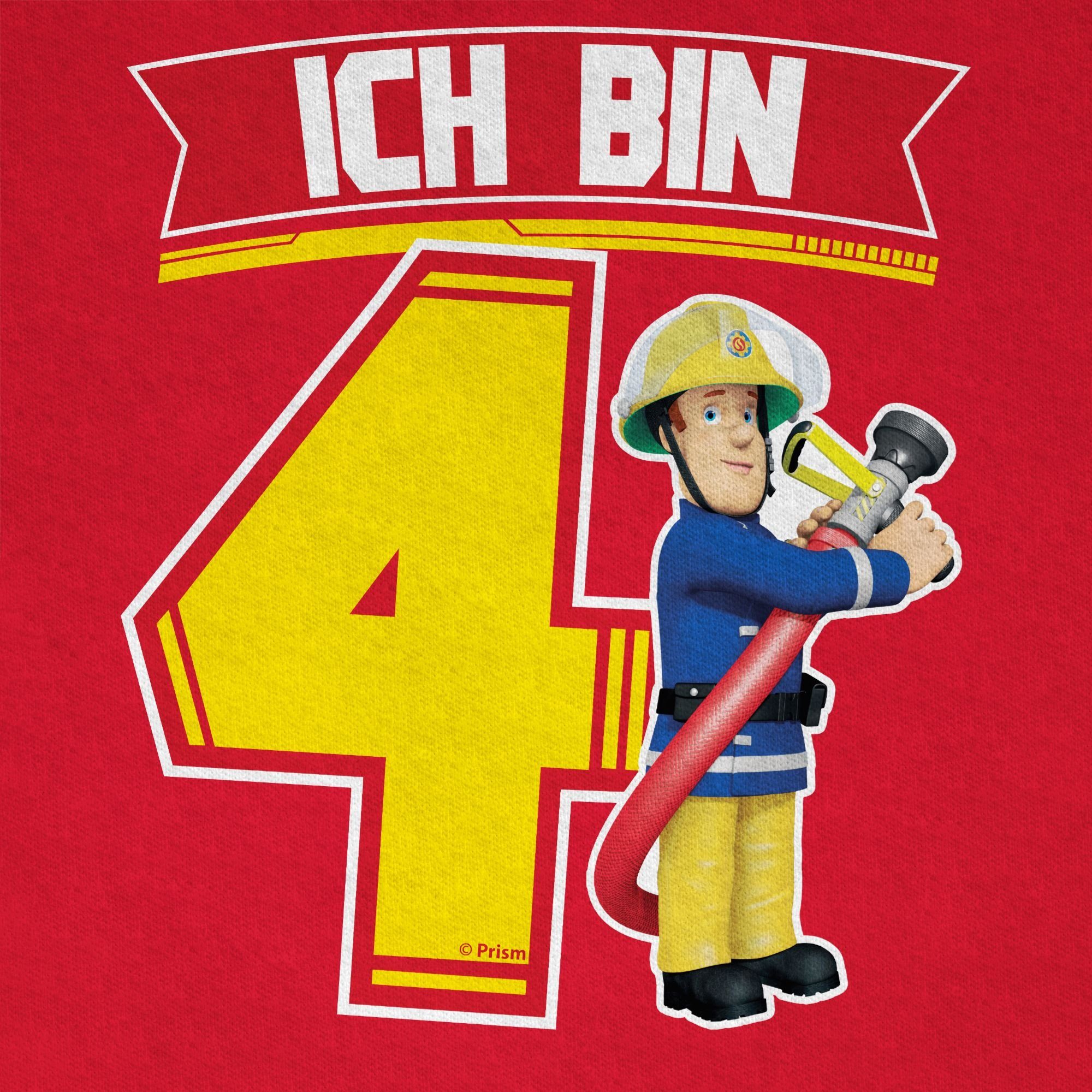 Shirtracer T-Shirt Ich Jungen - Feuerwehrmann Sam 4 Sam Rot bin 01