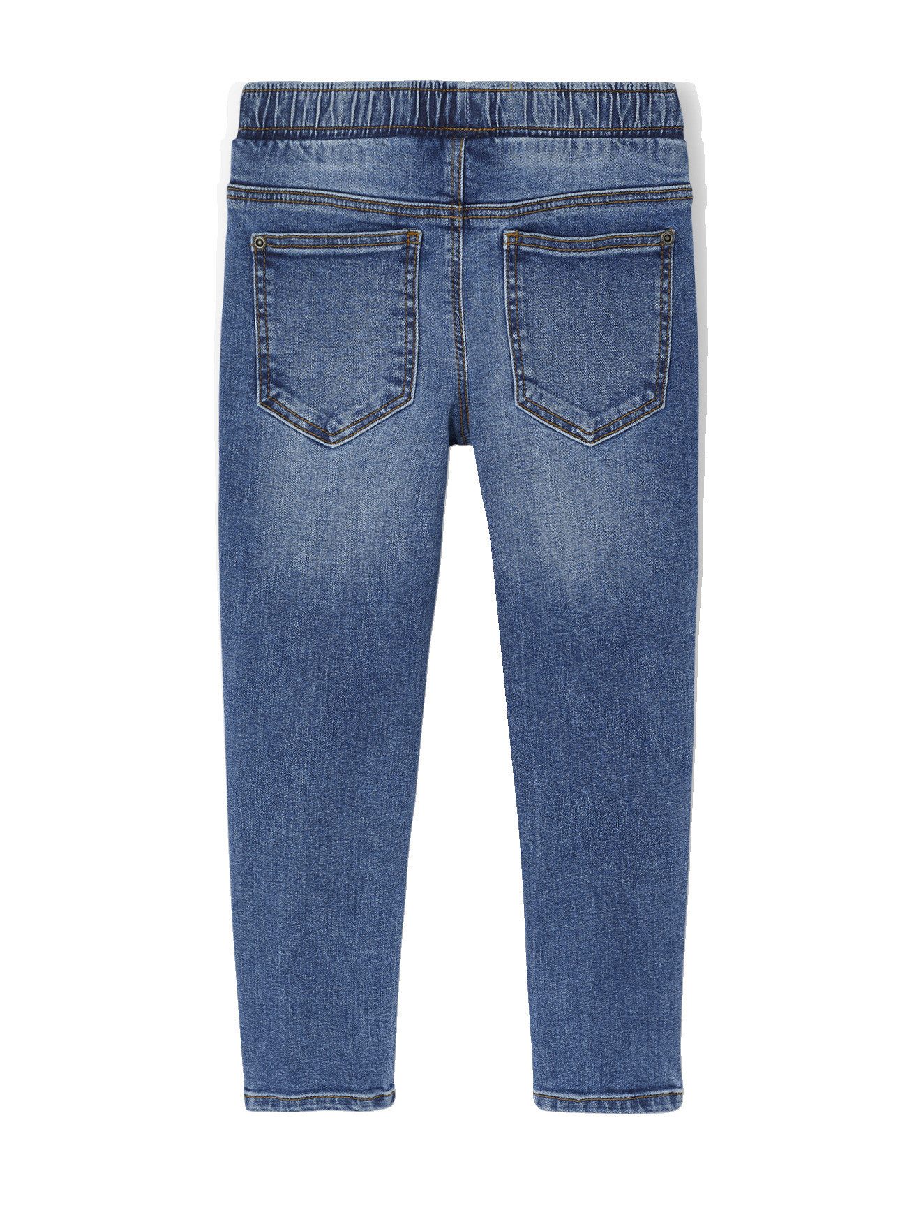 vertbaudet Slim-fit-Jeans Jungen Slim-Jeans mit verstellbarem Dehnbund BASIC 2er-Pack – Bild 4 von 5