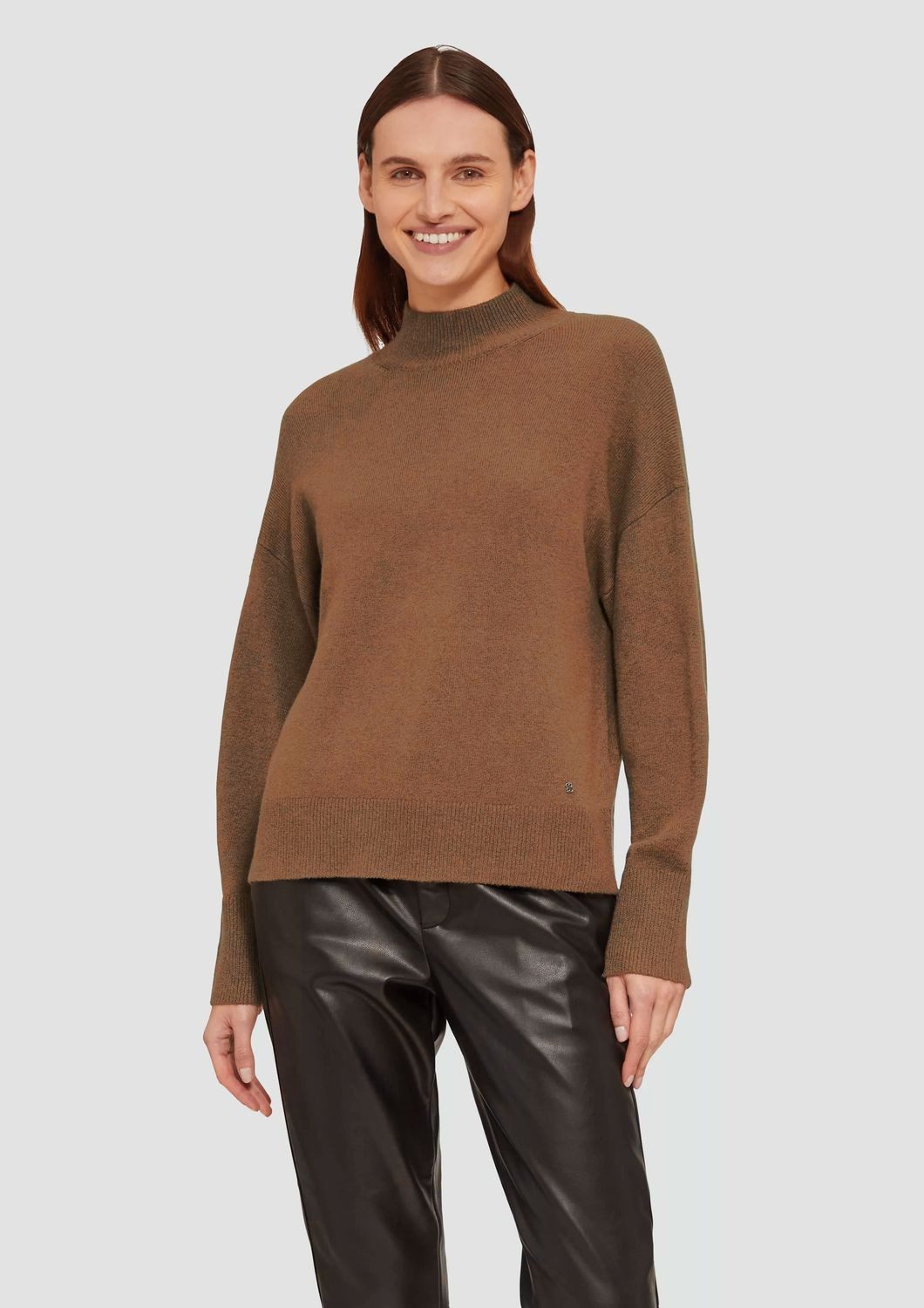s.Oliver Stehkragenpullover Basic (1-tlg) Stehkragen, langarm, günstig online kaufen