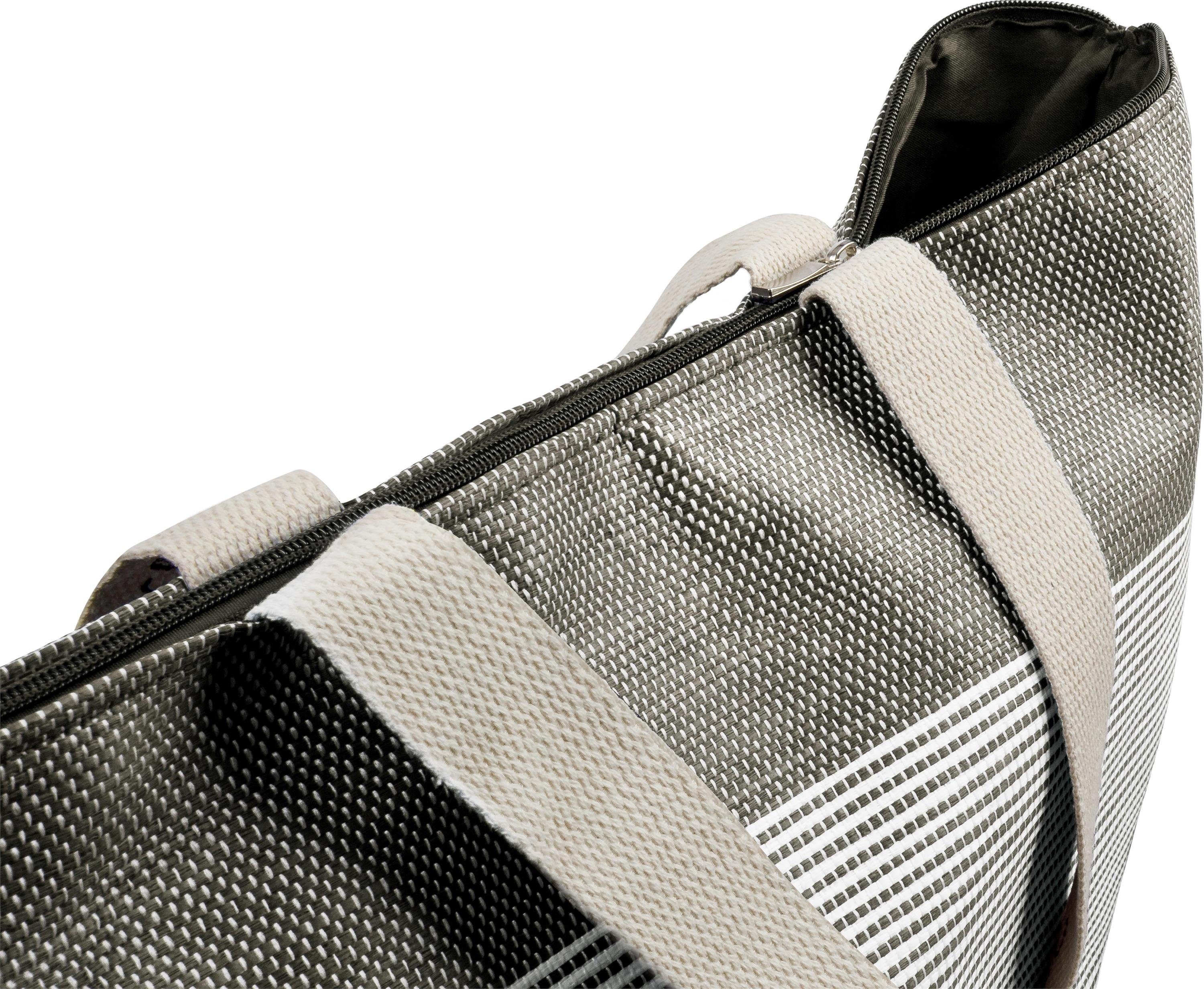 normani Strandtasche Tasche Baros, mit Schultertasche Reißverschluss Außentaschen Grau