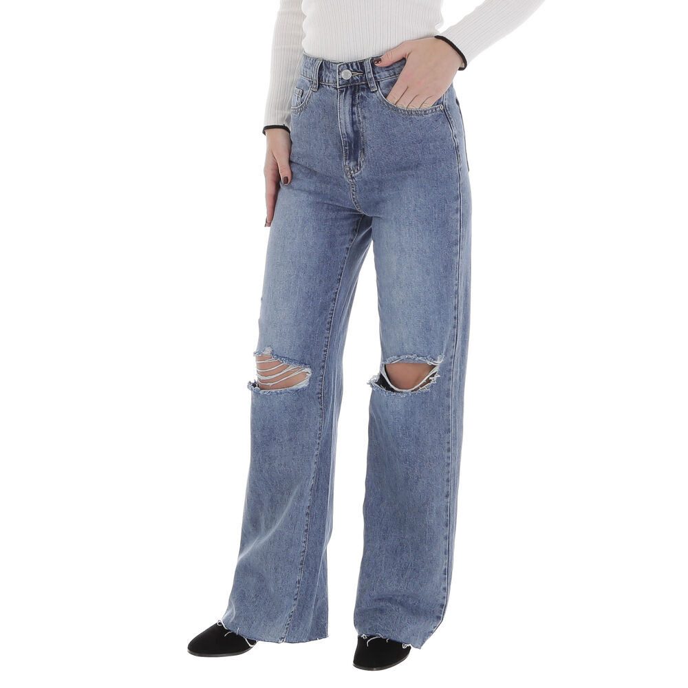 Ital-Design Destroyed-Jeans Damen Freizeit (87543211) Destroyed-Look High W günstig online kaufen