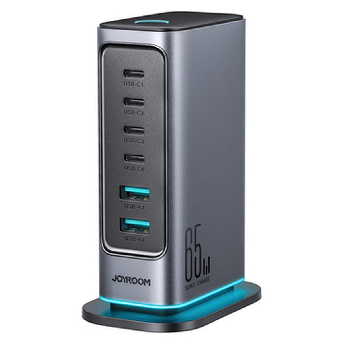 JOYROOM Joyroom JR-TCM02 Multiport GaN Ladegerät 65W EU 4x USB-C 2x Smartphone-Ladegerät
