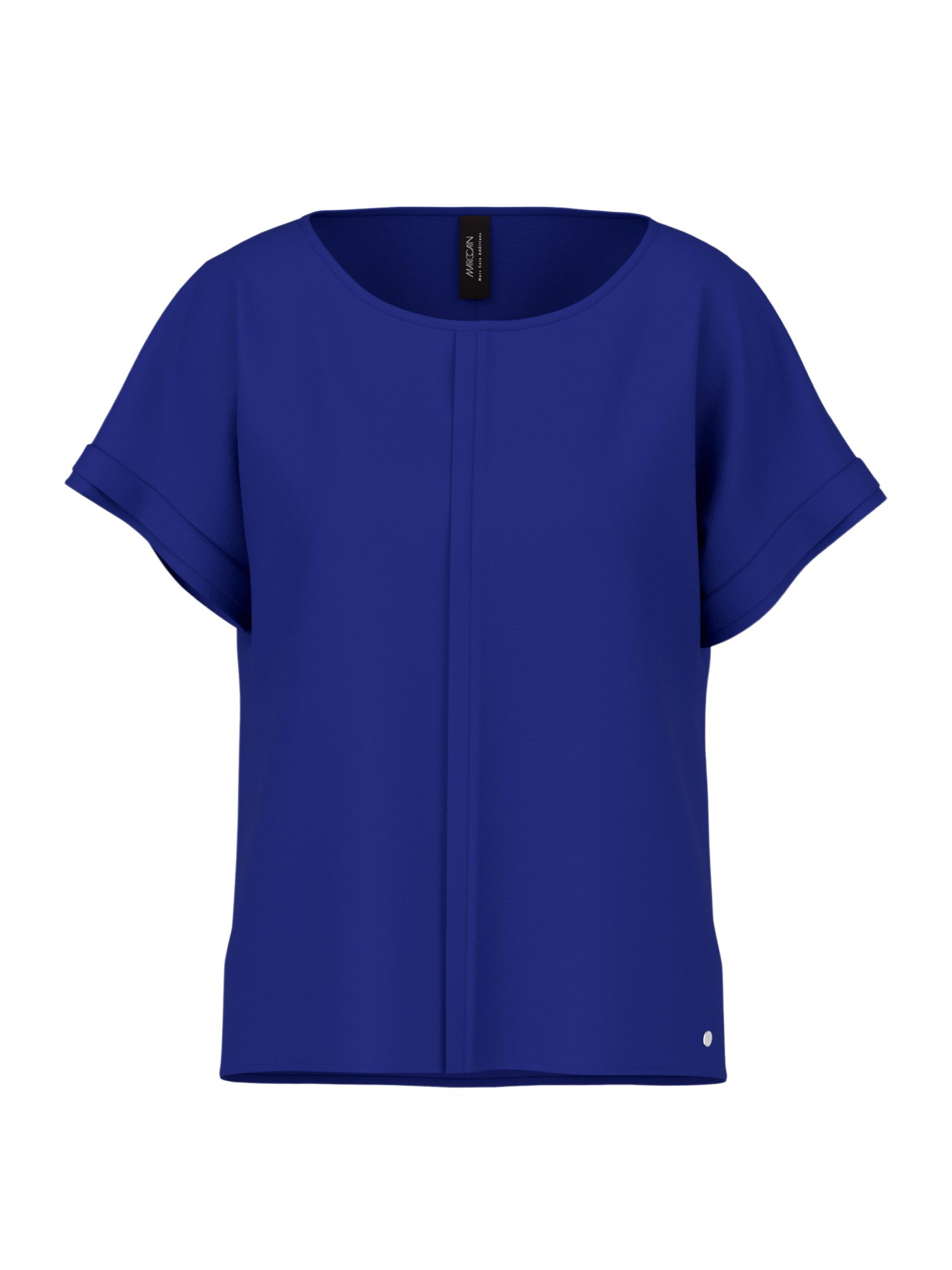 Marc Cain Langarmbluse AA.2 - F - Summer Flash blau,Basic,Polyester,Unifarben,Rundhals,Kurz,Regular Fit