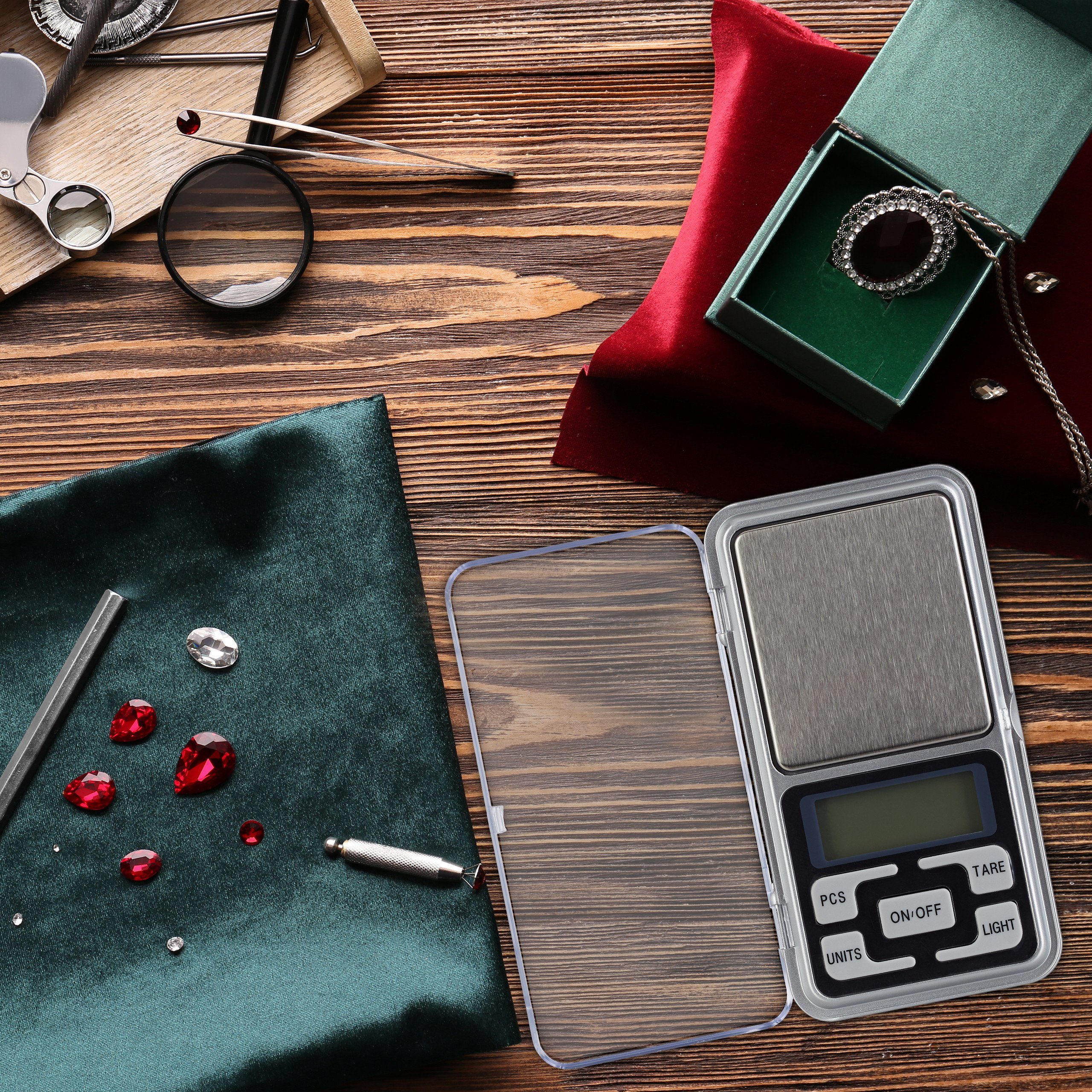 relaxdays Feinwaage Digitale Feinwaage Mini