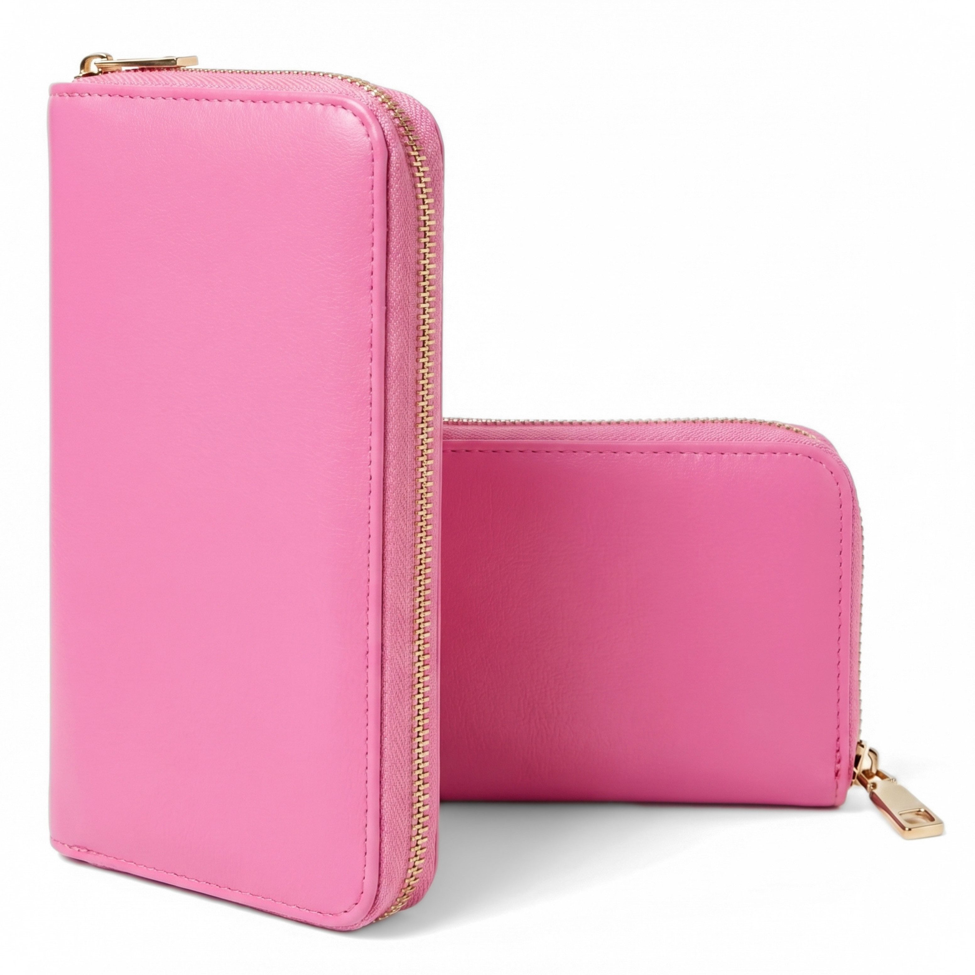 MillyMilk Geldbörse PURA Clutch Damen Groß Leder Optik Portemonnaie - Geldbeutel, Geldbeutel in Premium Leder-Optik mit Handyfach & 16 Karten