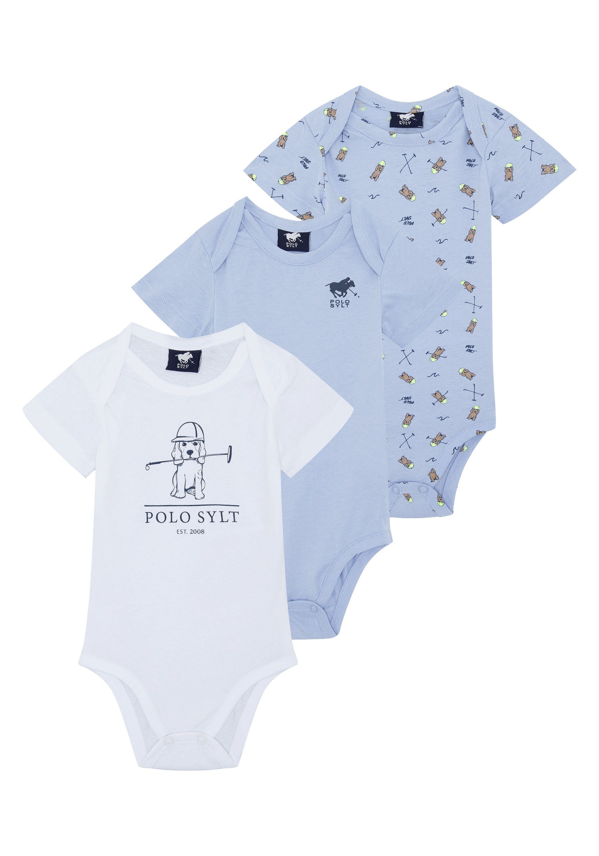 Polo Sylt Kurzarmbody im 3er-Pack mit kurzen Ärmeln (Set, 3-tlg)