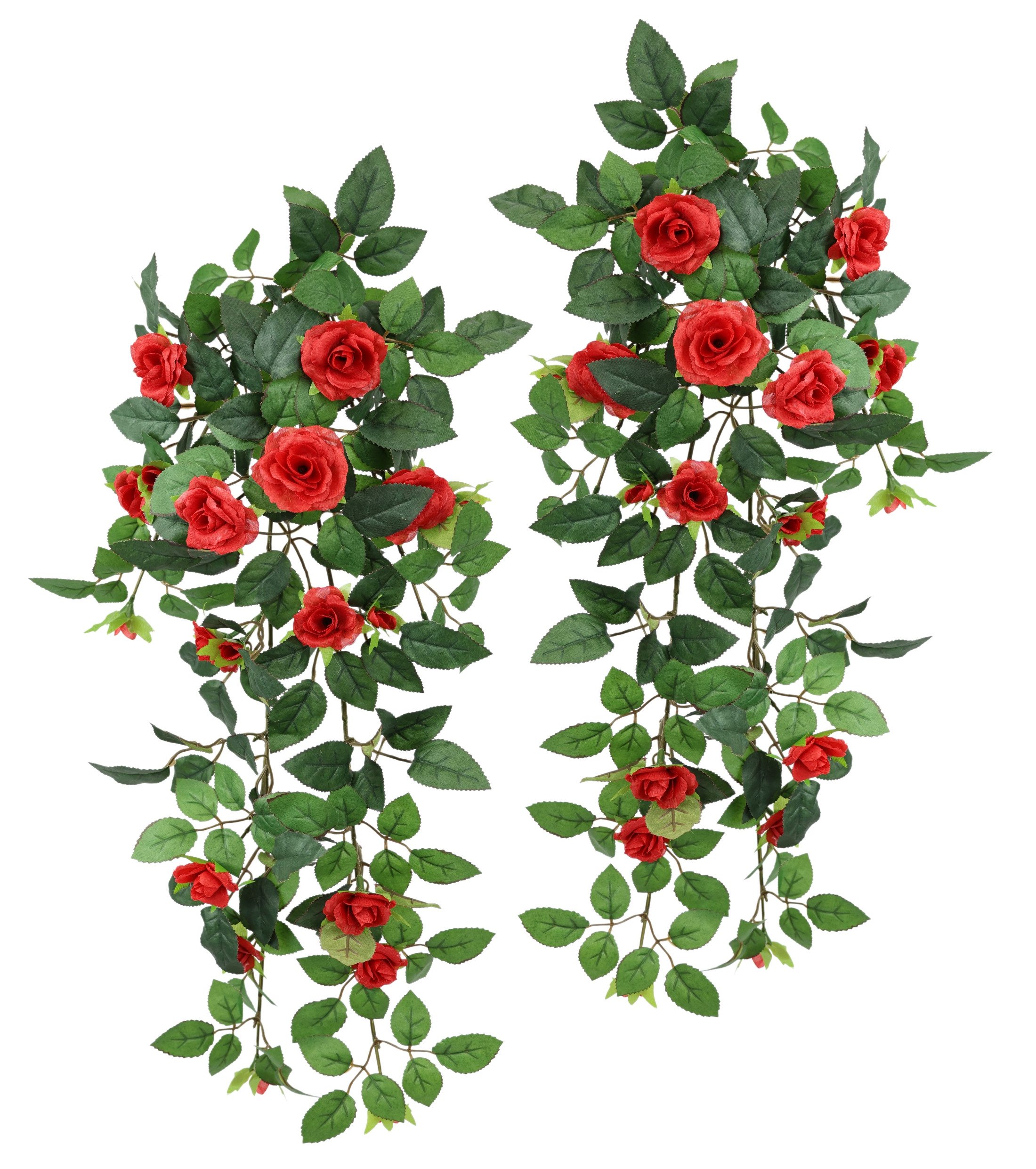 Kunstblume Künstlicher Rosenhänger, I.GE.A., Höhe 74 cm, Rosenranke Rosenbo günstig online kaufen