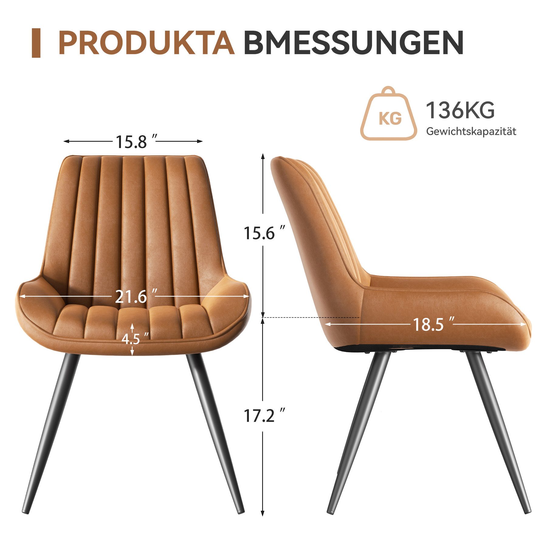 HawthyHome Esszimmerstuhl Stuhlset – Polsterstühle, Moderner Küchenstuhl (2 günstig online kaufen