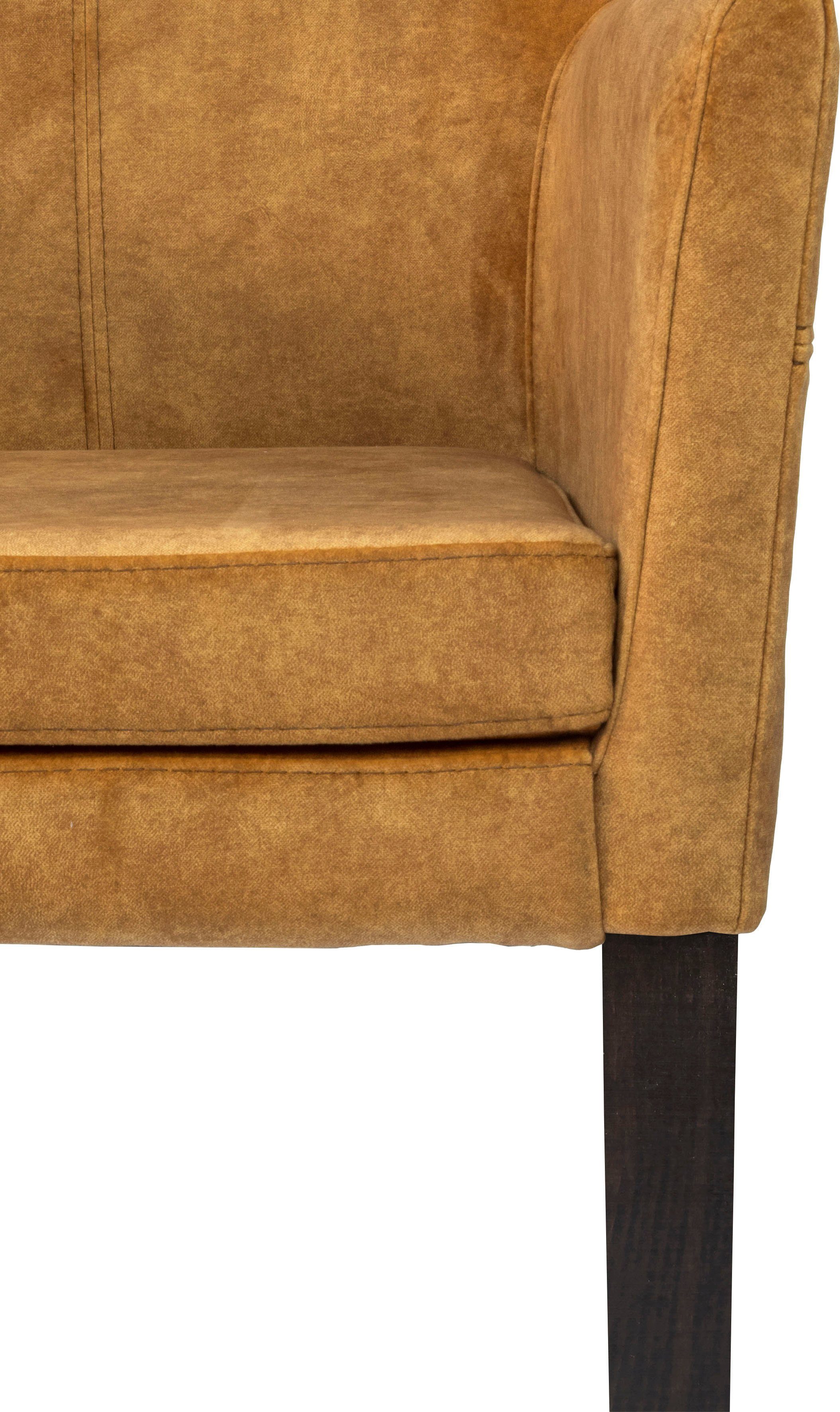 Home affaire Armlehnstuhl Aspen, massiver aus wengefarben Beine Buche, lackiert