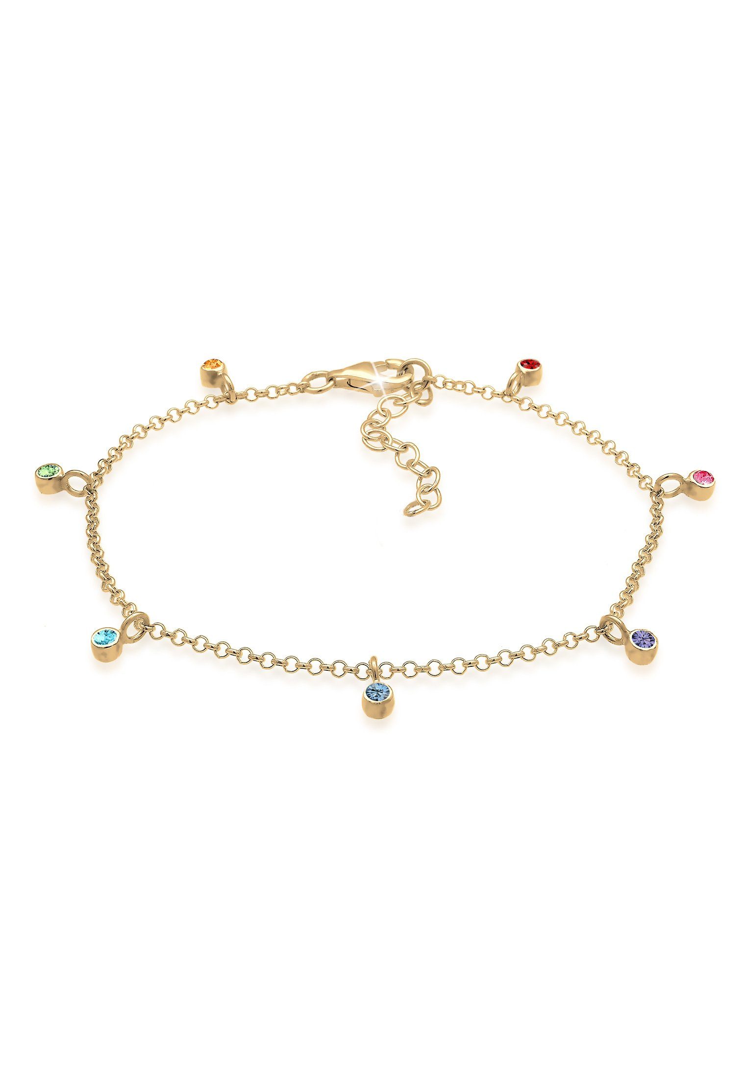 Armband Bunt Geo Sommer Kristalle 925 Silber