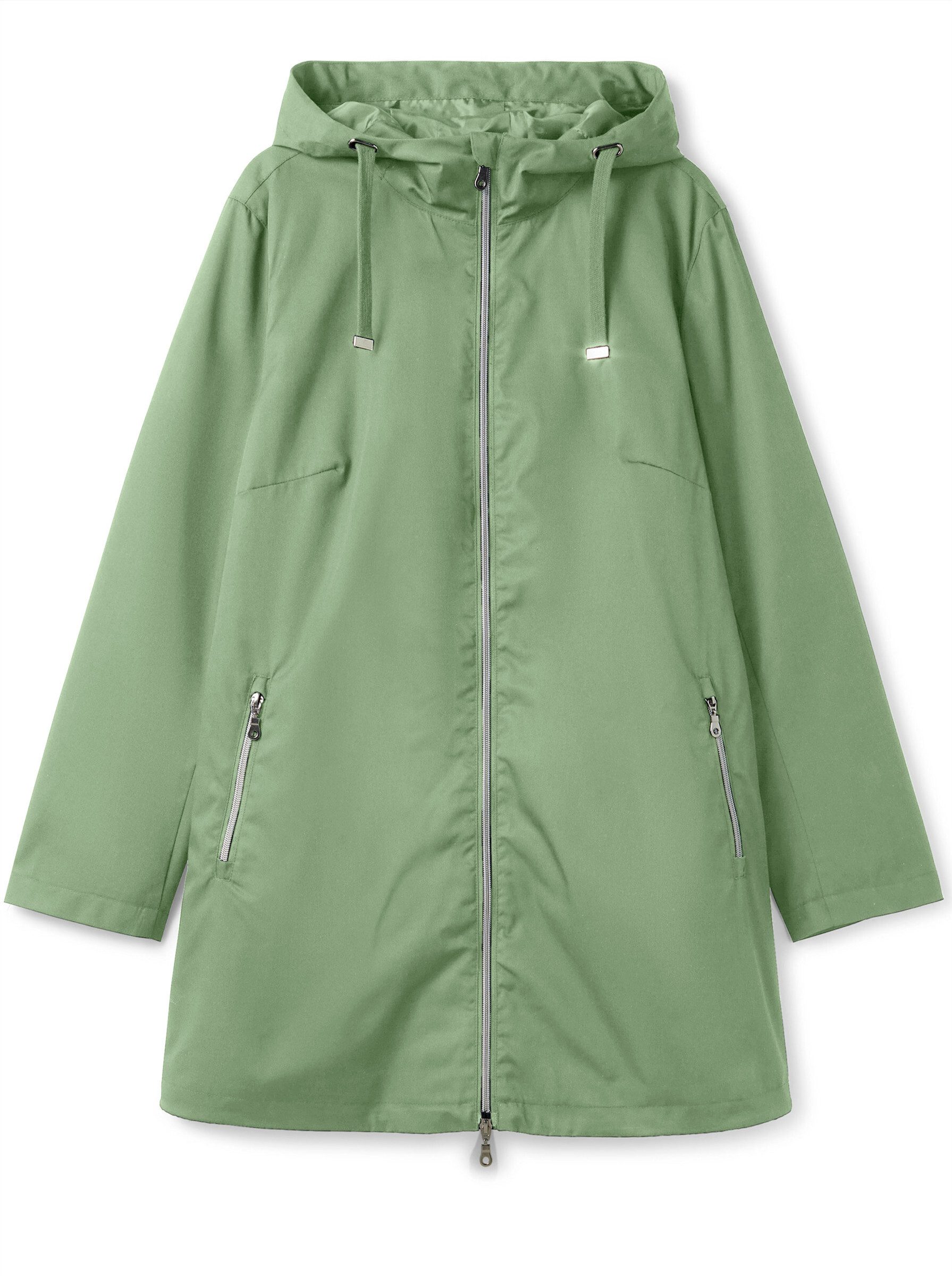 Sheego Allwetterjacke Outdoorjacke Langarm in A-Linie, mit Kapuze und Tunnelzug