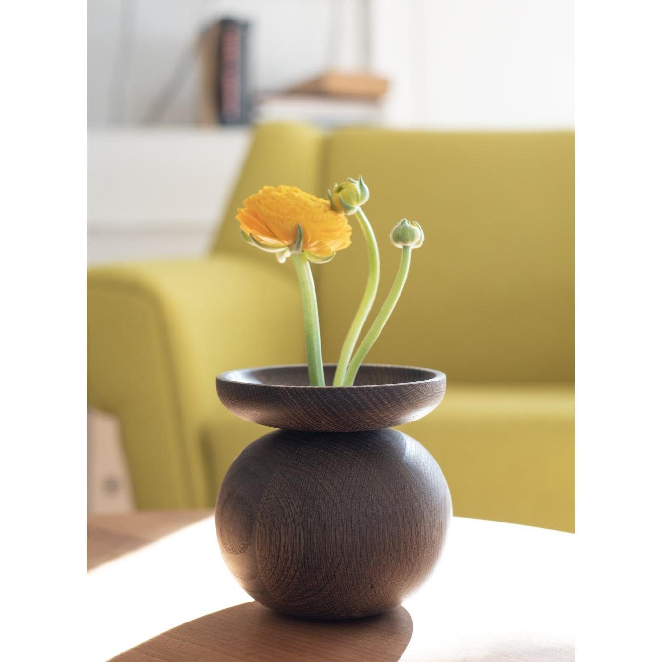 Applicata Dekovase Eiche Bowl geräuchert Vase Shape
