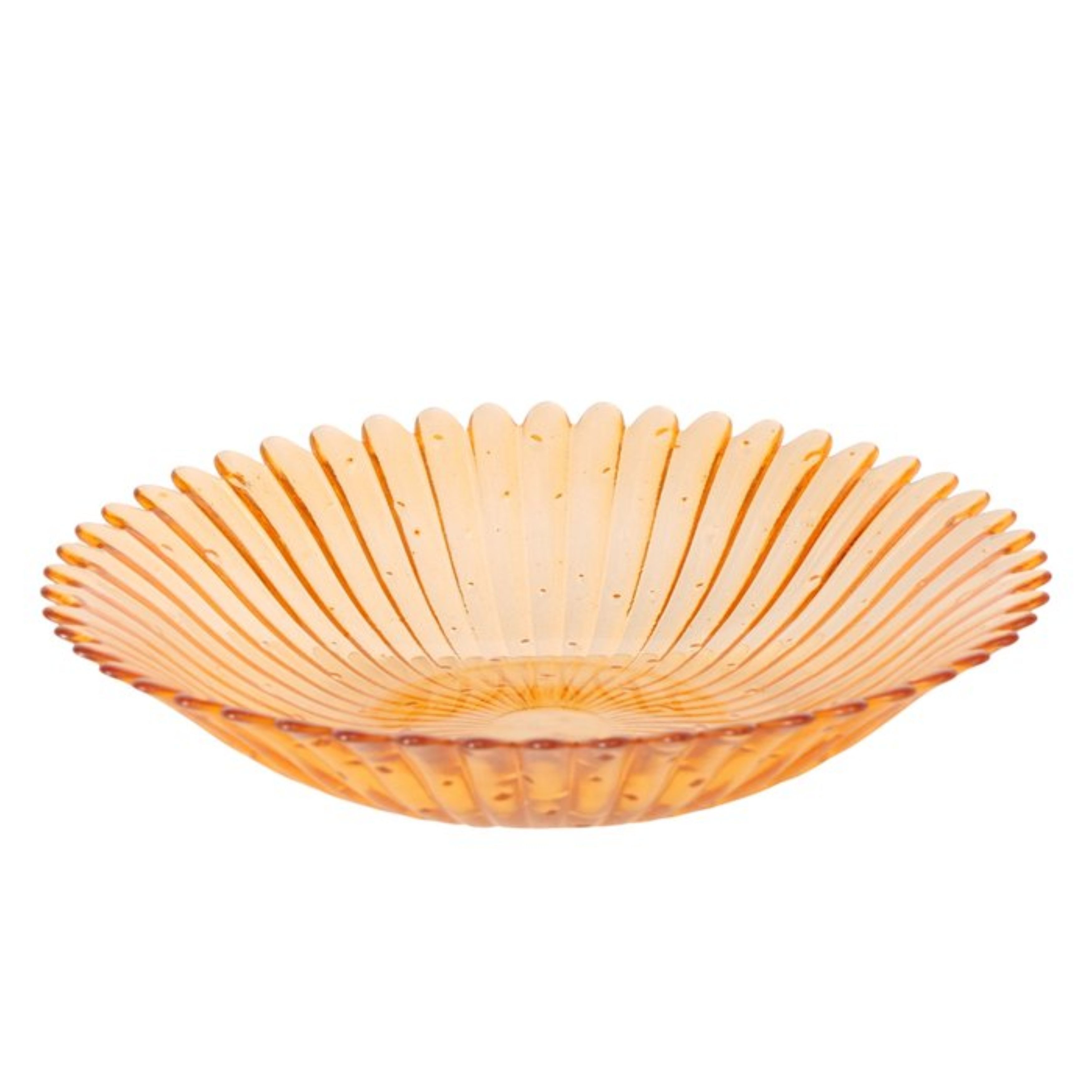 BOLTZE GRUPPE GmbH Dekoteller BOLTZE Schale Fiorina, Ø 22 cm, Glas lackiert Orange, 2057252 (1 St)