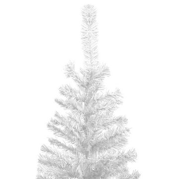 vidaXL Künstlicher Weihnachtsbaum Künstlicher Weihnachtsbaum mit LEDs Kugeln L 240 cm Weiß