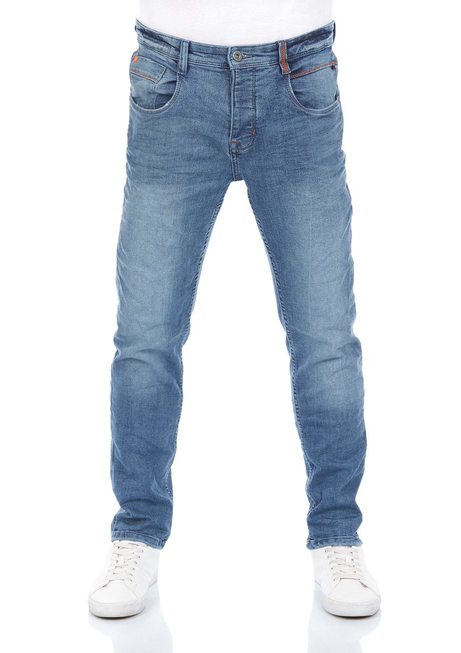 riverso Slim-fit-Jeans Herren Jeanshose RIVCaspar Slim Fit Denim Hose mit Stretch Dark Blue Denim (M257)