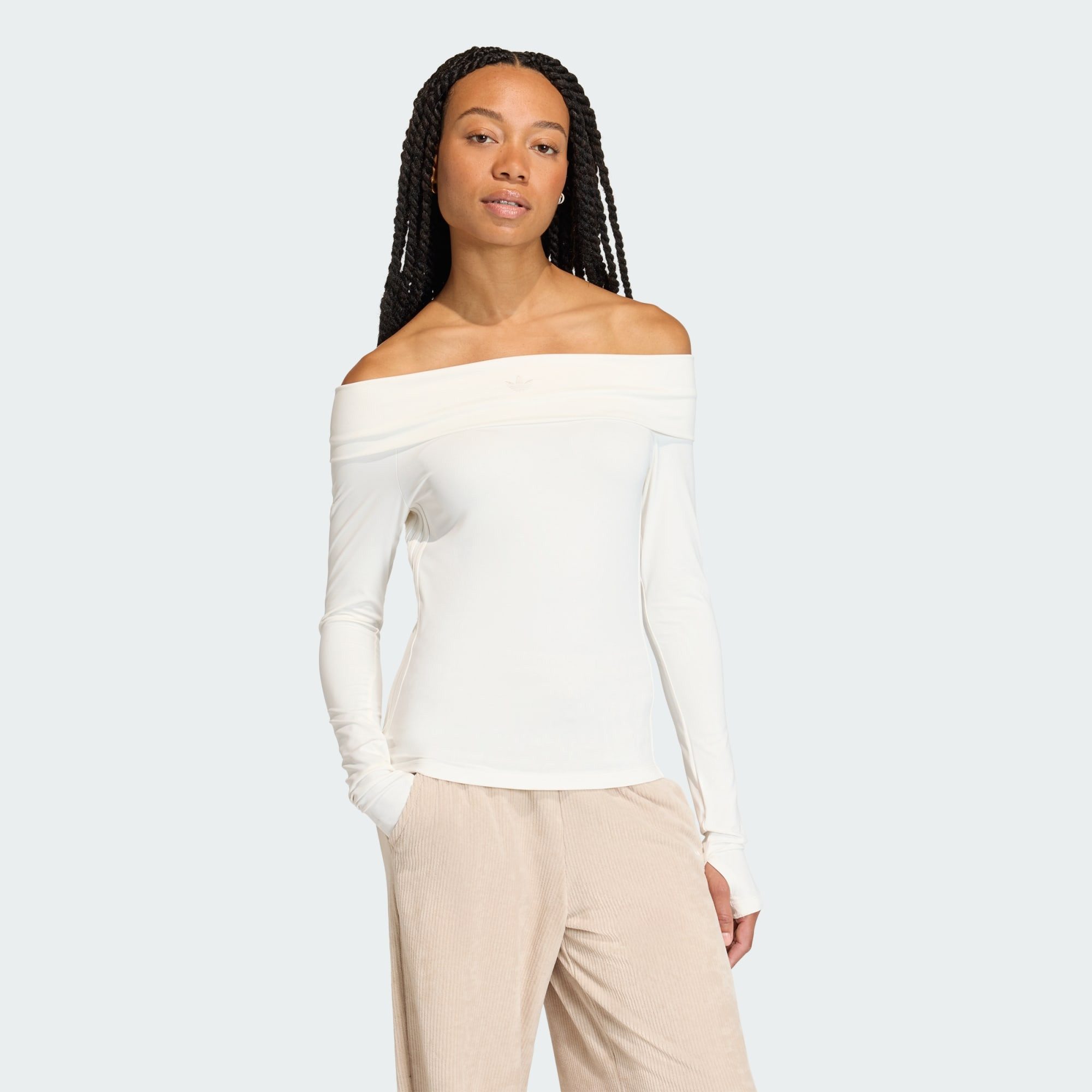 adidas Originals Langarmshirt OFF-SHOULDER LONGSLEEVE (1-tlg)