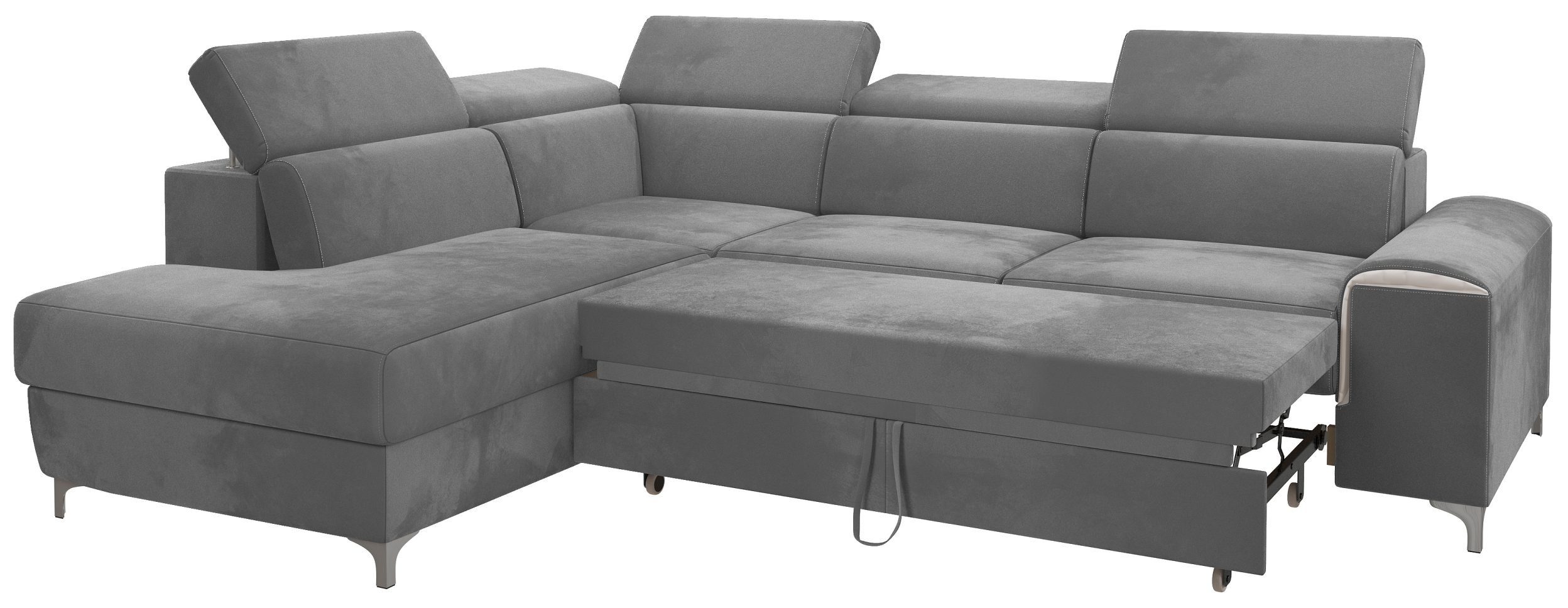 Bettkasten Raum Sitzkomfort, Bettfunktion, Eckcouch, stellbar, Stylefy links Modern Design Ecksofa mit rechts frei L-Form, oder mane Caio, bestellbar, im und