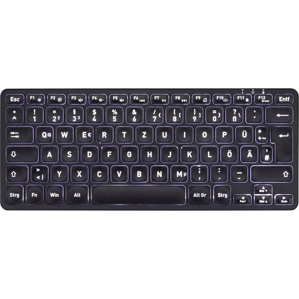 Perixx Wireless Mini Backlit scissor-switch DE keyboard 11952 Tastatur (Wiederaufladbar)
