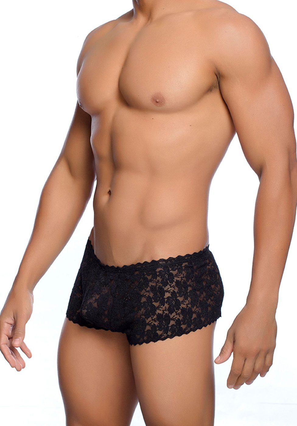 - Boxershorts aus schwarz MOB Eroticwear Spitze Boxershorts