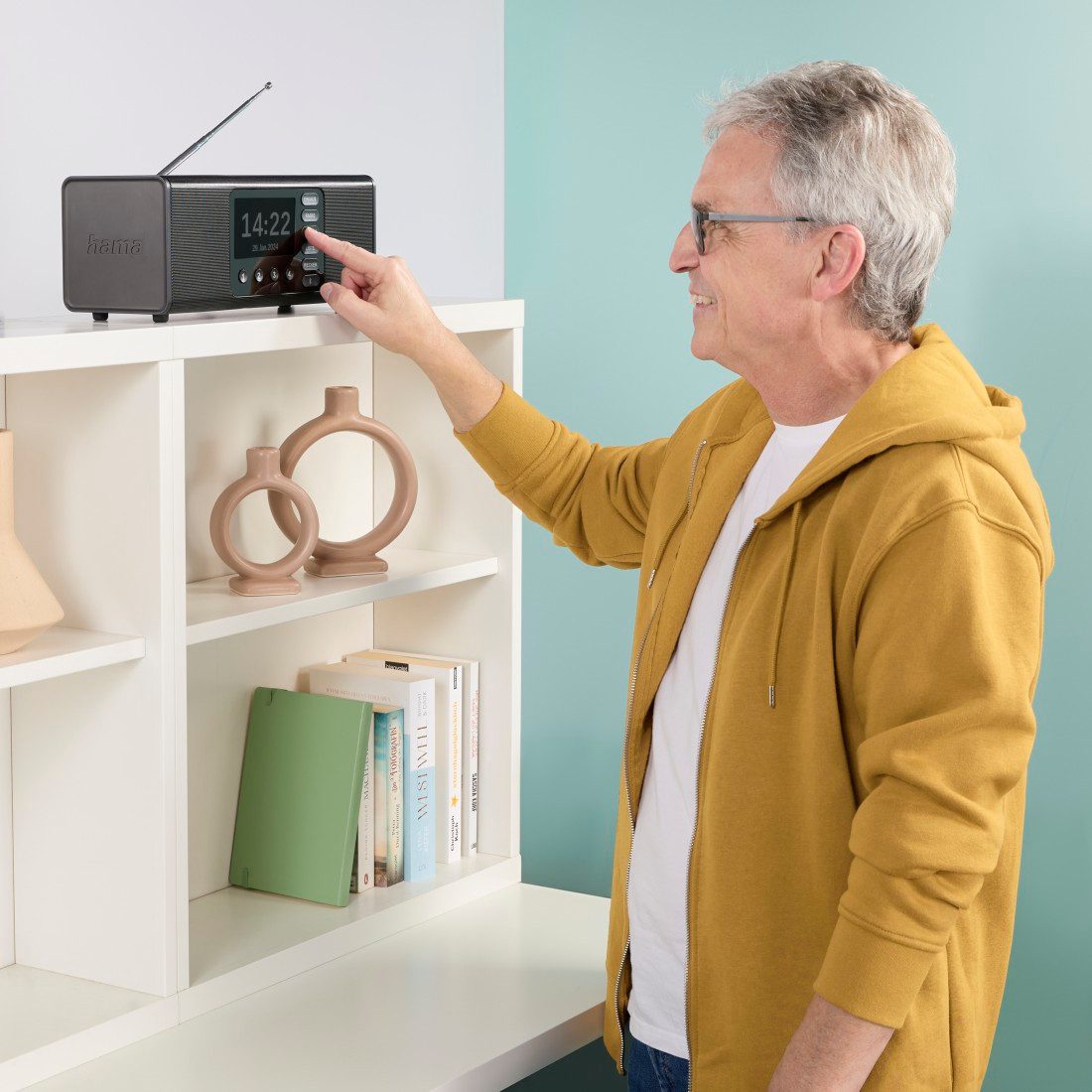 Hama DAB-Radio (mit Bluetooth, Stereo, Digitalradio, FM/DAB+, Radiowecker) Digitalradio (DAB) (10 W)