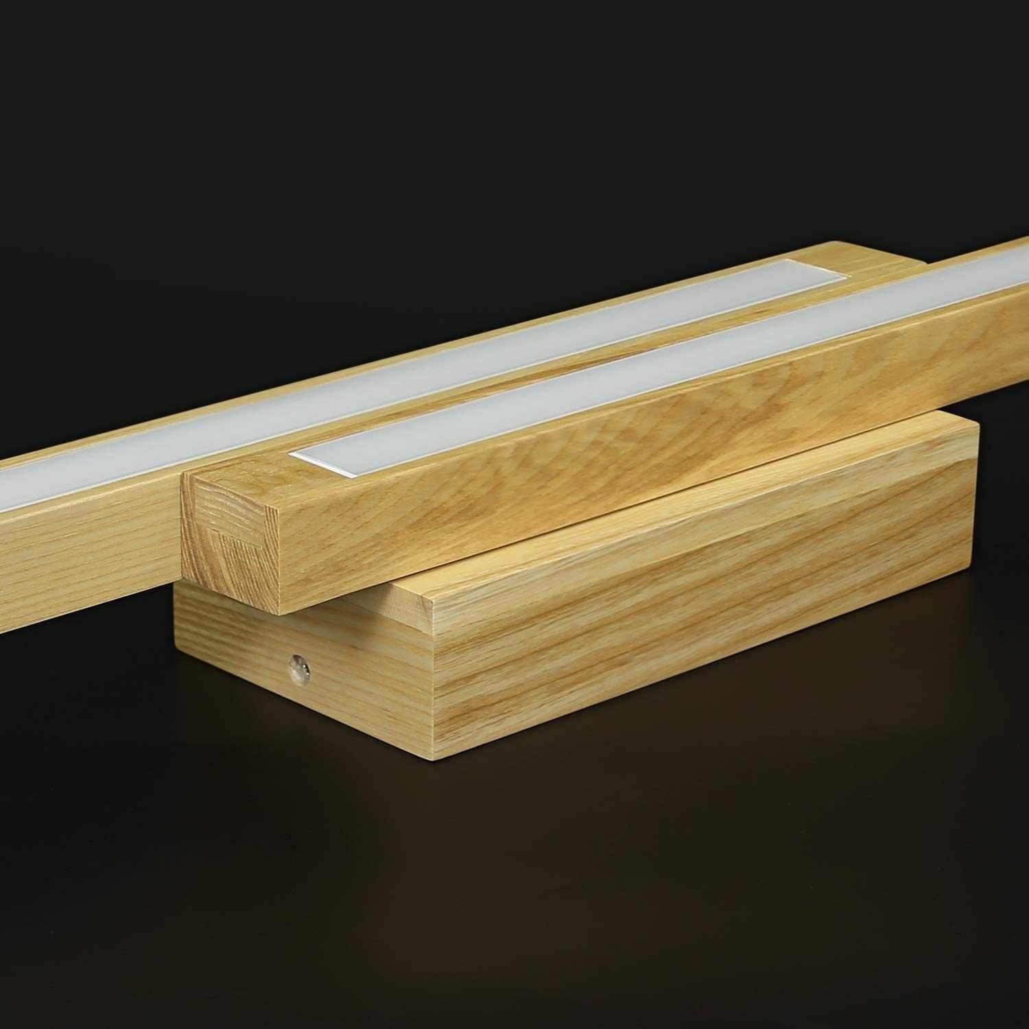 ZMH LED Deckenleuchte »Deckenlampe Holz 90cm 3000K Warmweiß 2-flammig