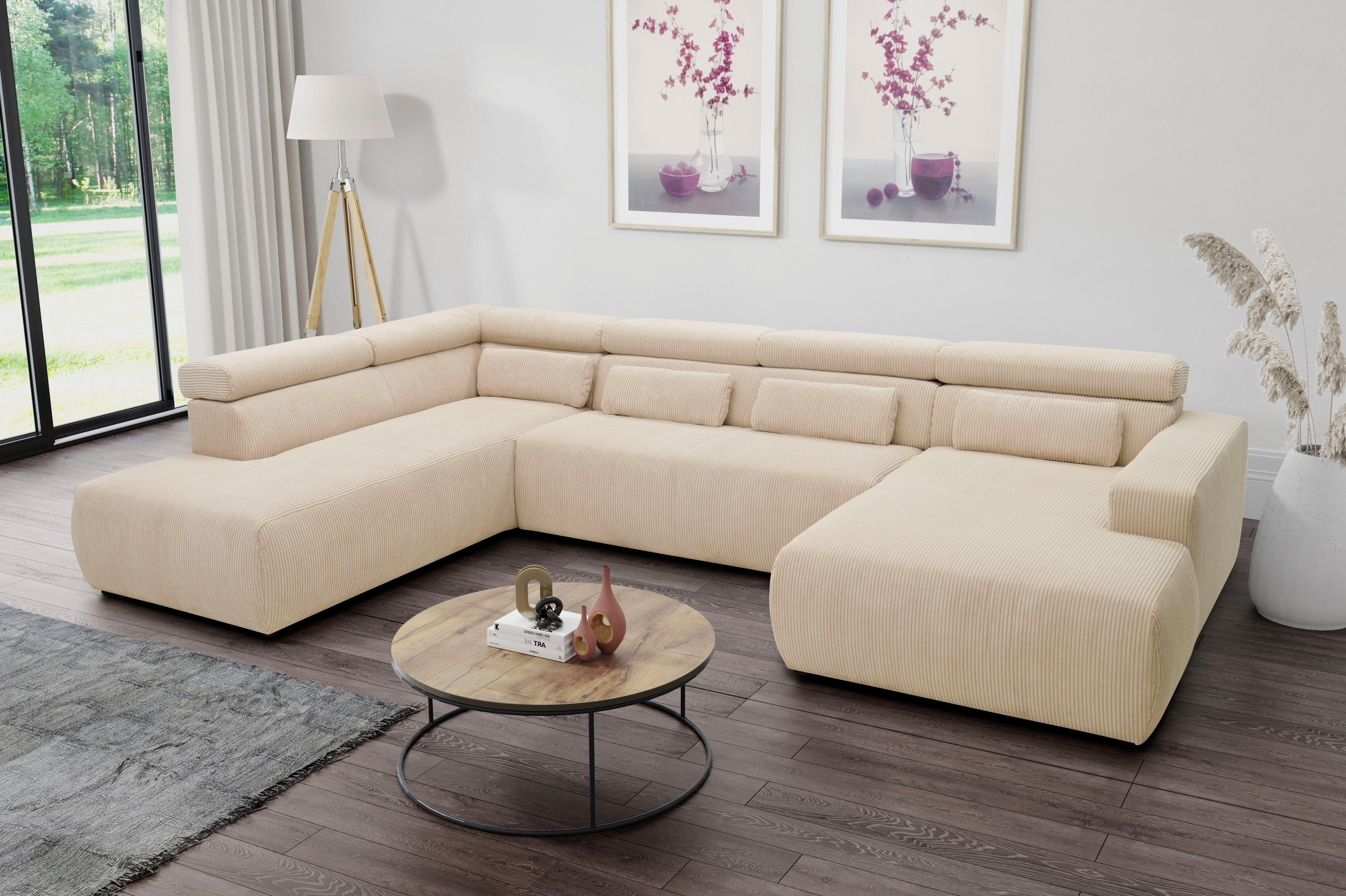 DOMO collection Wohnlandschaft Brandon viele Bezugsarten, incl. Nierenkisse günstig online kaufen