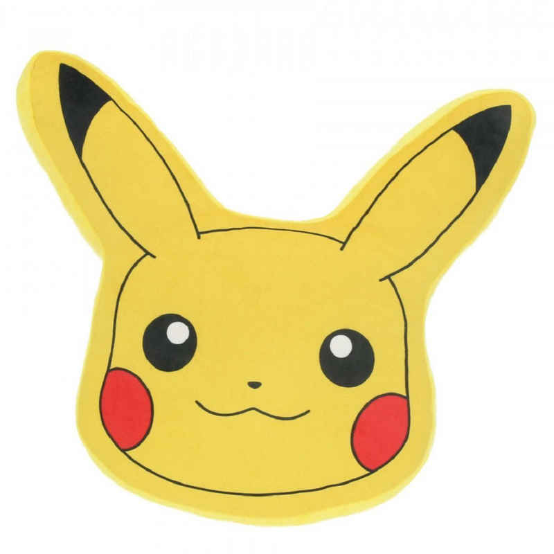 Jazwares Plüschfigur Pokémon Pikachu Kissenförmig Kissen Kuscheltier Plüschtier 36 x 38 cm
