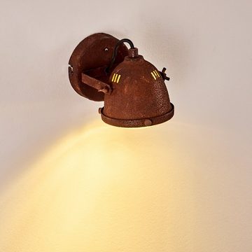 hofstein Wandleuchte »Gavi« verstellbare Wandlampe aus Metall/Glas in Rost, ohne Leuchtmittel, 3000 Kelvin, 1xGU10, 380 Lumen, Wandspot im Retro/Vintage Design