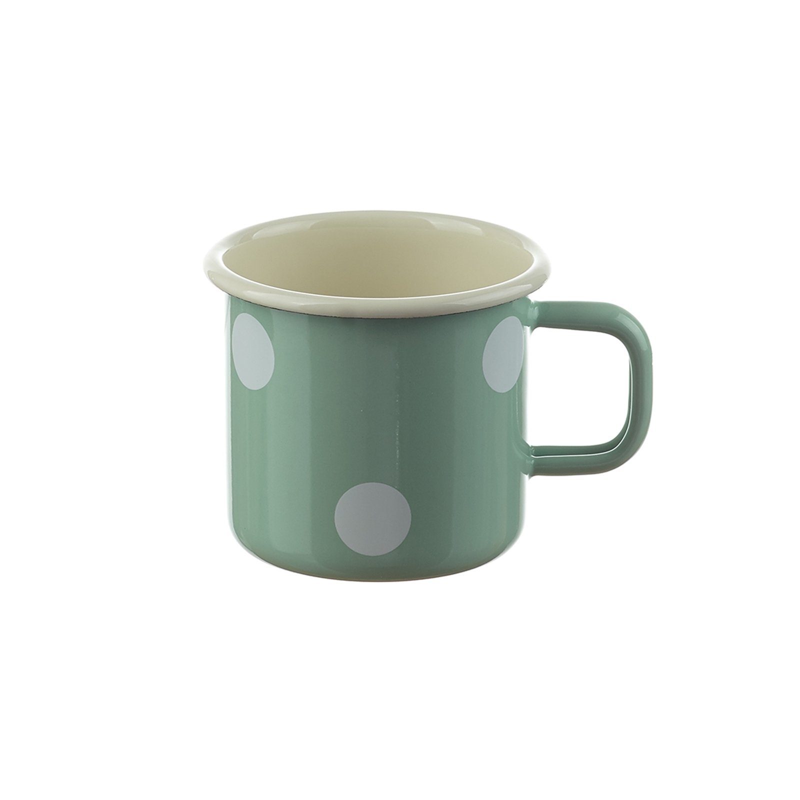 Neuetischkultur Tasse Emaille-Becher 8 cm Retro, Emaille, Kaffeetasse Teetasse Milchtasse