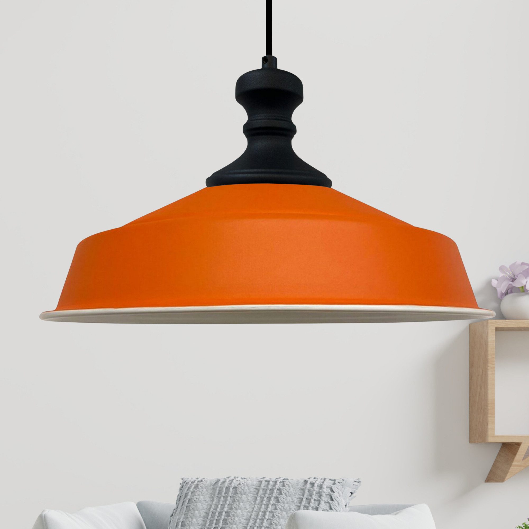 Bamyum Pendelleuchte Asletl Hängelampe Industrial aus Metall Ø41 cm, Pendelleuchte Esstisch, ohne Leuchtmittel