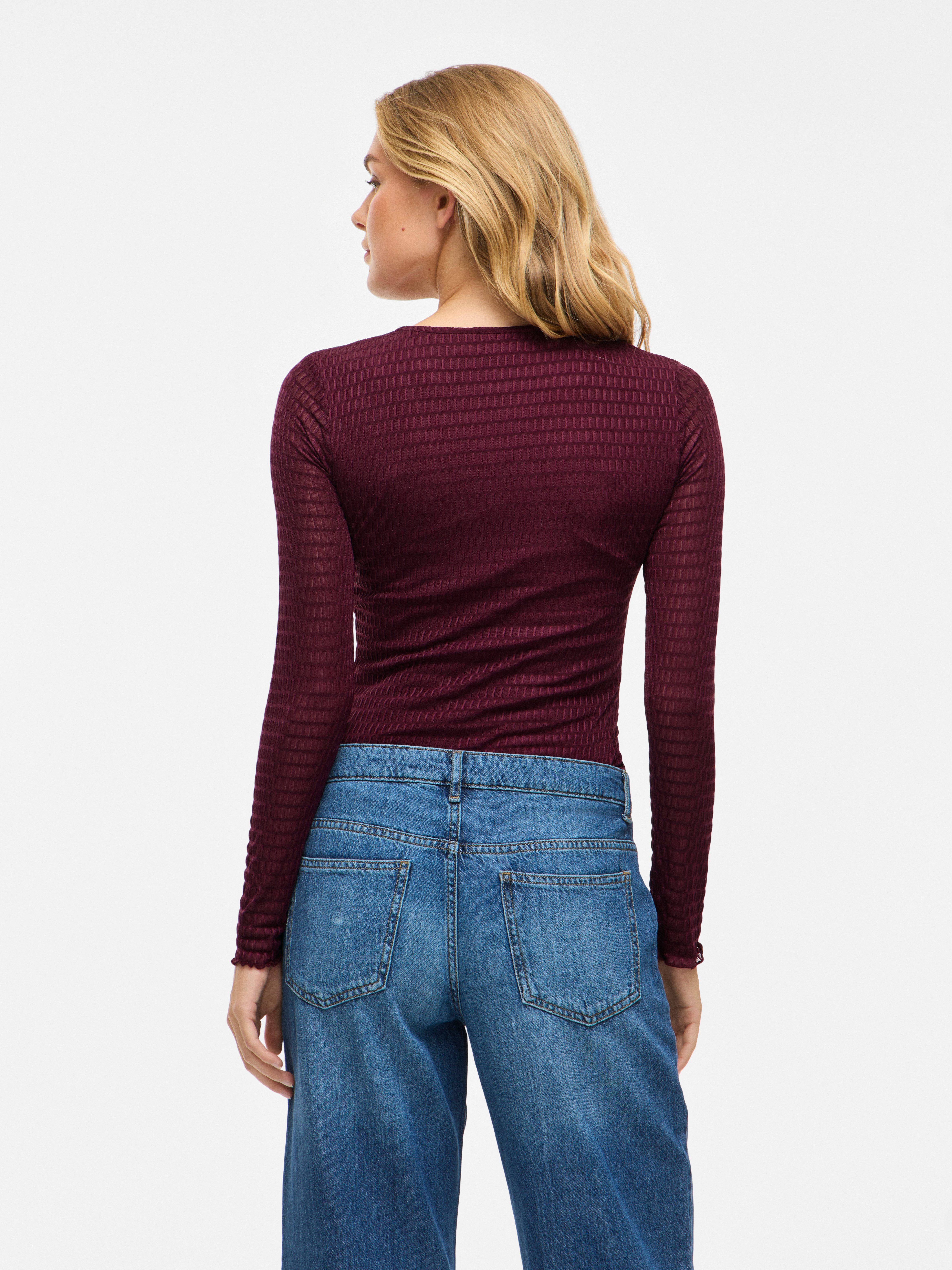 Vila Langarmshirt VILARINE O-NECK L/S TOP - NOOS – Bild 3 von 5
