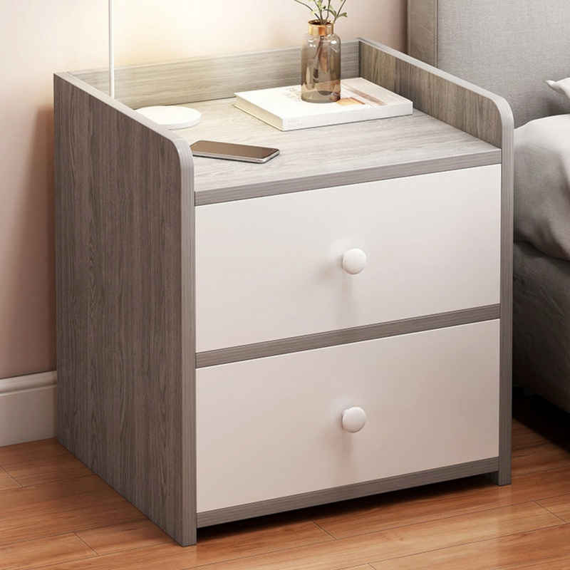 DOPWii Nachttisch Minimalistischer Aufbewahrungsschrank mit abschließbarem Nachttisch, Moderner Couchtisch für das Schlafzimmer