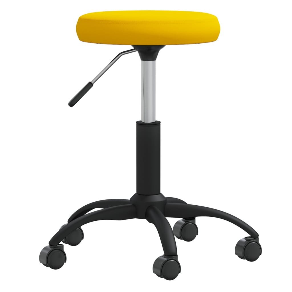 vidaXL Bürostuhl Bürostuhl Drehbar Senfgelb Samt (1 St)