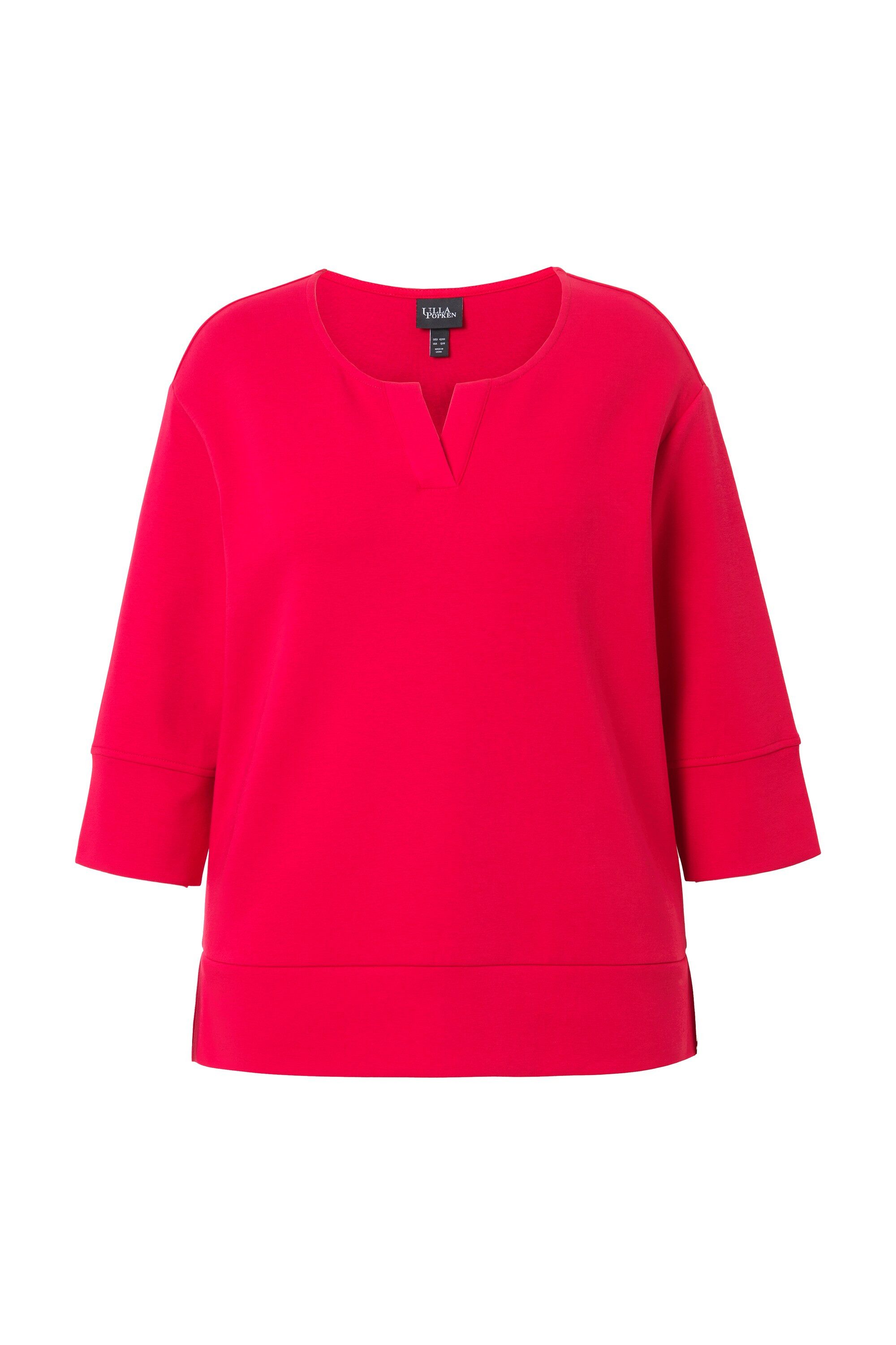 Ulla Popken Sweatshirt Punto-Sweatshirt Rundhals 3/4-Arm günstig online kaufen