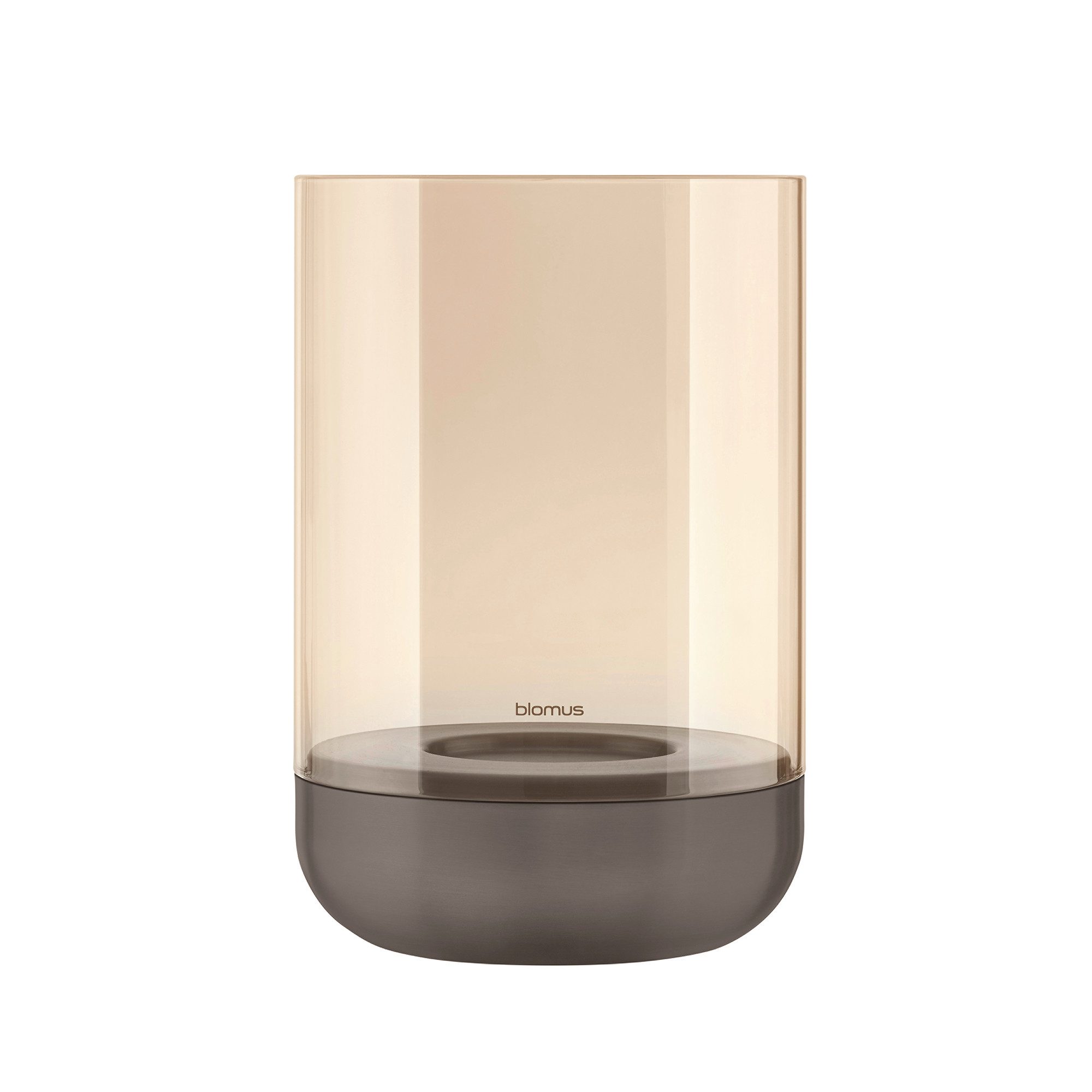 blomus Windlicht -CALMA- Kerzenhalter, Stimmungslicht: Design Edelstahloptik matt (1 St., 2er Set bei XS-Version), Glas/Edelstahl Kombination