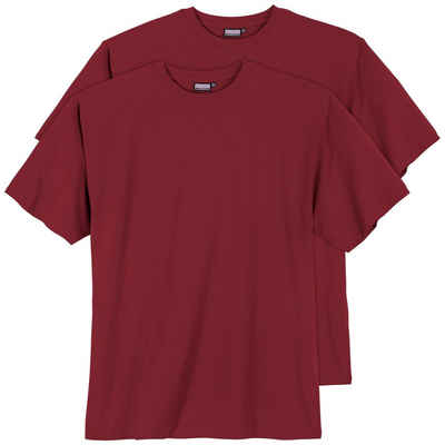 ADAMO Rundhalsshirt »Übergrößen Doppelpack T-Shirt rot Marlon Adamo-Fashion«