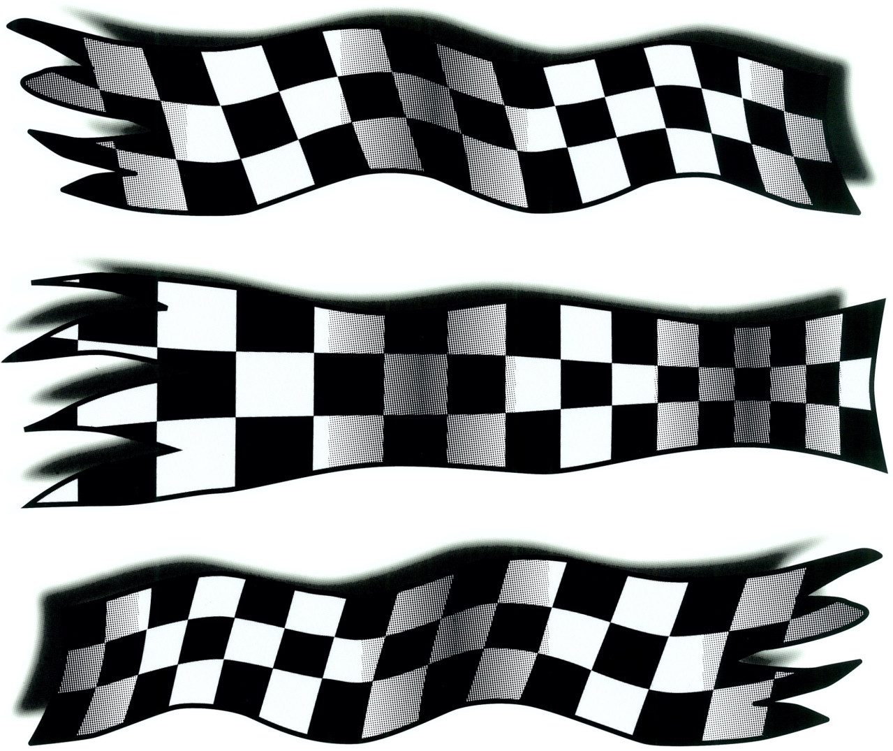 Aufkleber Hermann Schütz Aufkleber Styling-Flag schwarz-weiß