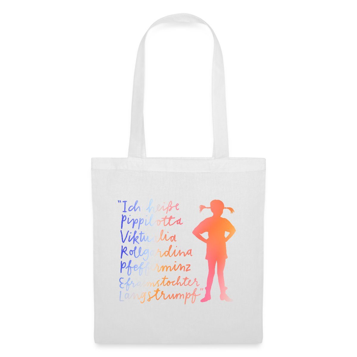 Spreadshirt Henkeltasche Pippi Langstrumpf Ich Heiße … Stoffbeutel (1-tlg)